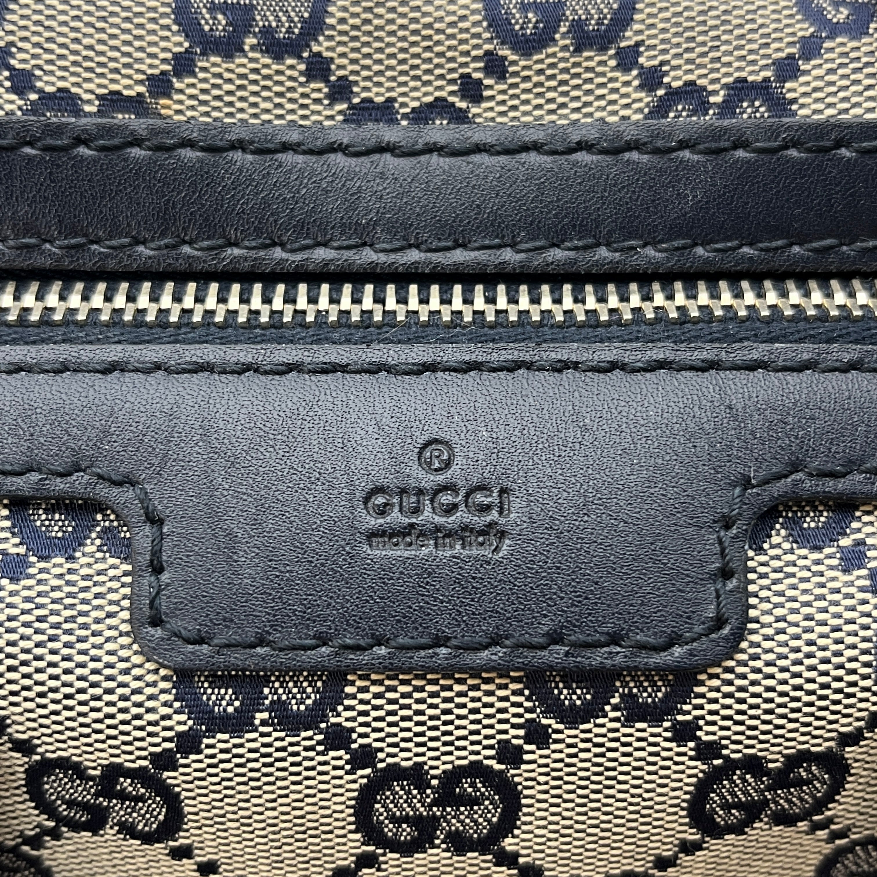 GUCCI/Hand Bag/Monogram/Cotton/BLU/blue all over gg boston view 12