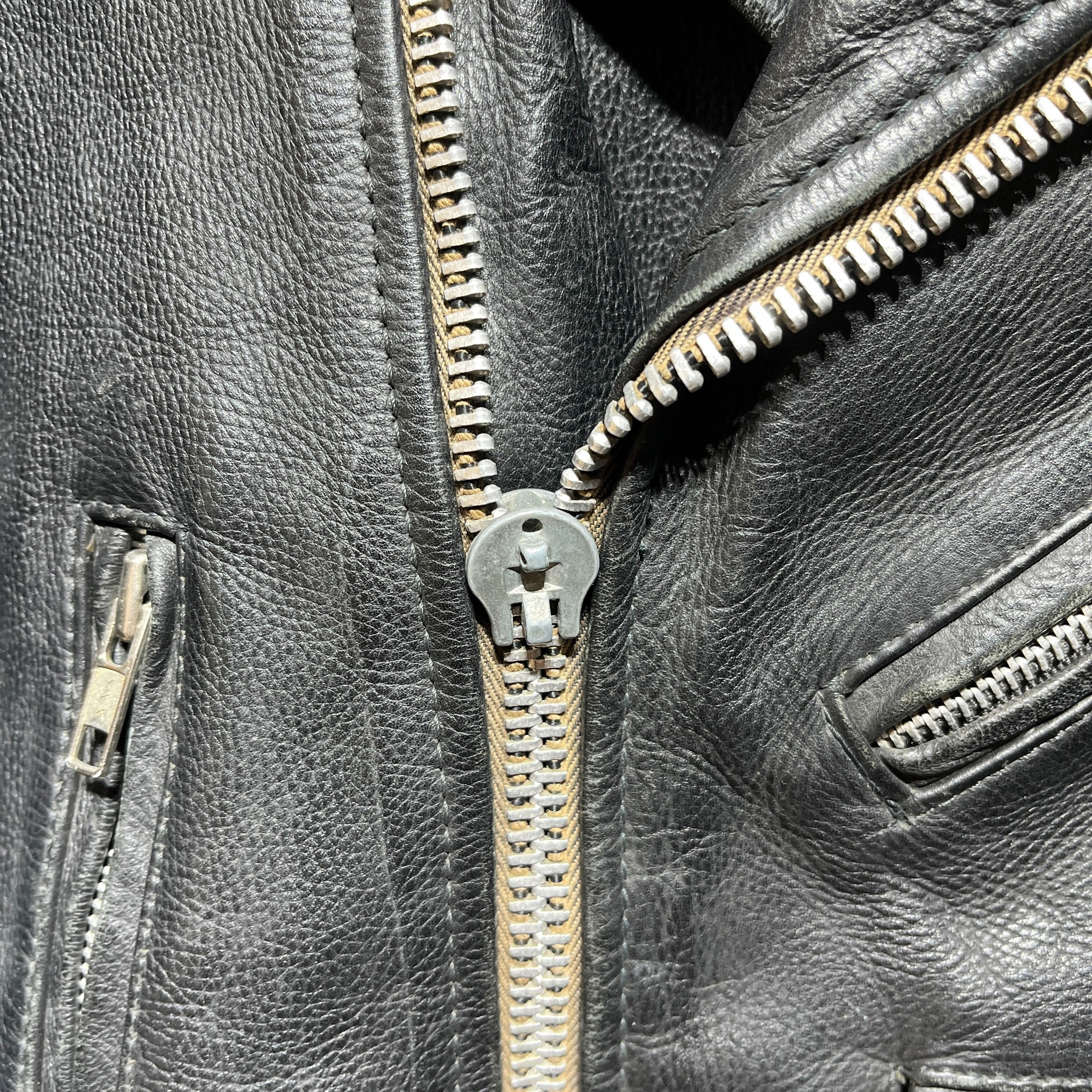 Wilsons Leather/Leather Jkt/38/Leather/BLK/faux fur lined (broken zip pul view 5