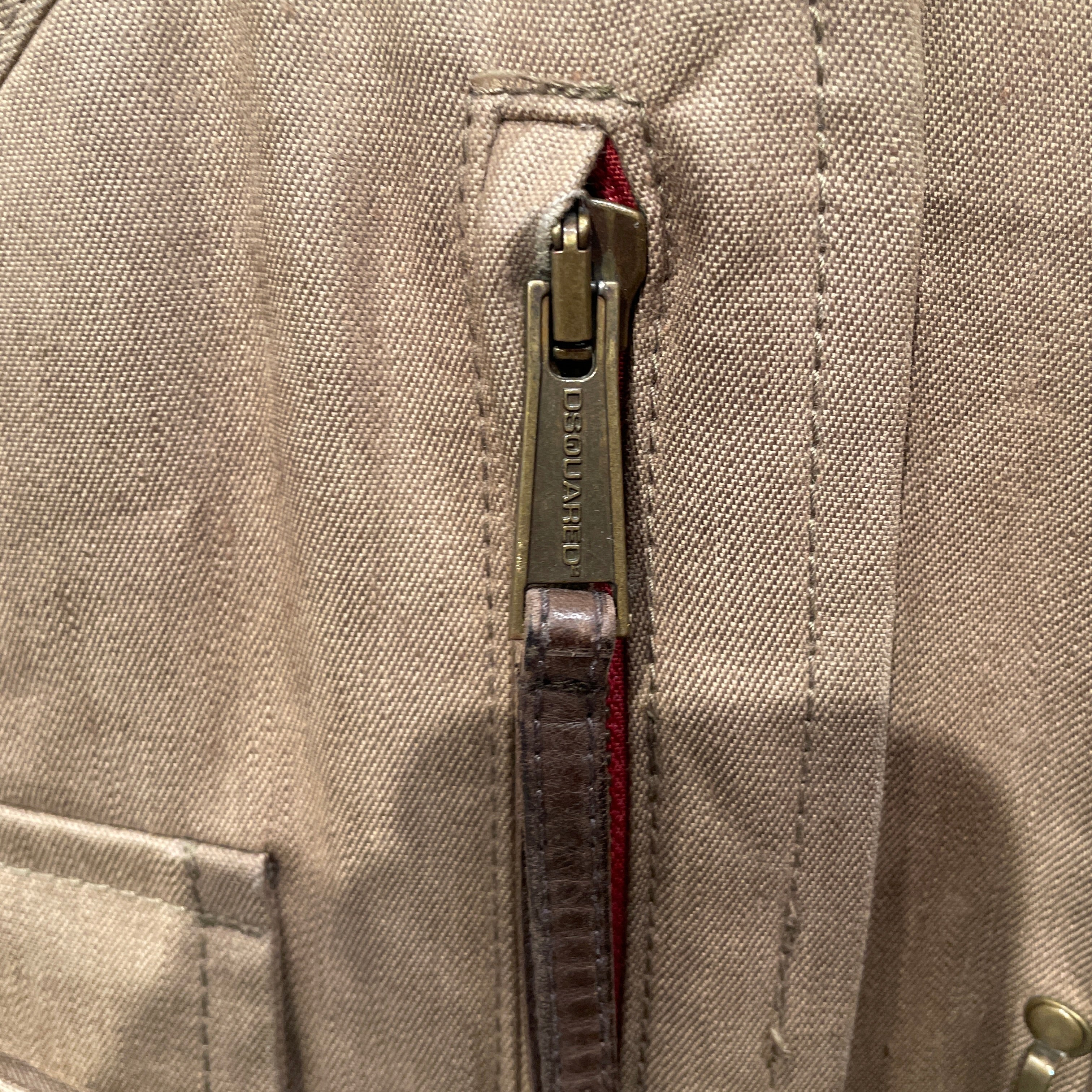 DSQUARED2/Denim Jkt/50/Cotton/CML/FLANNEL LINED RED ZIPPERS view 5