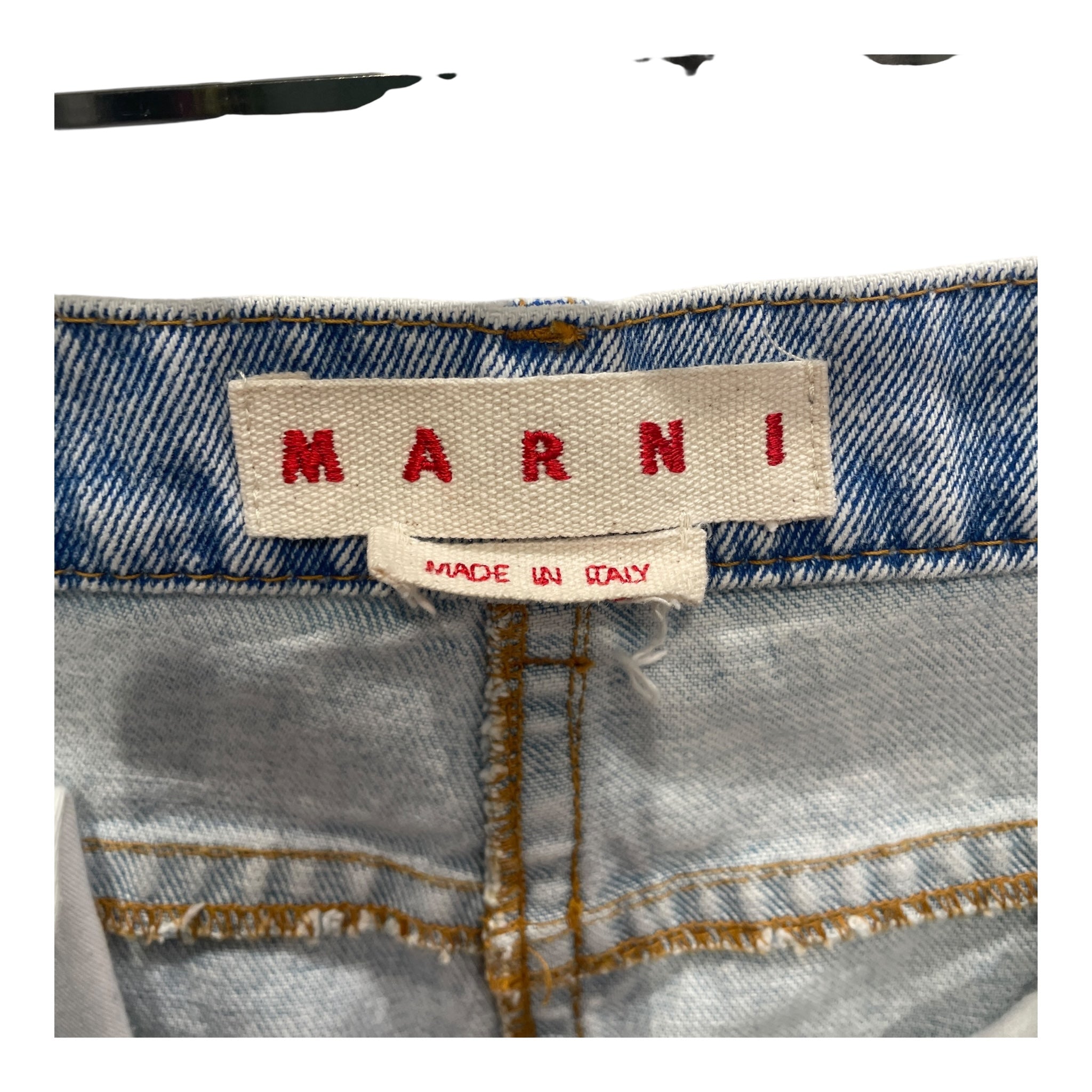 MARNI/Straight Pants/44/Denim/BLU/DISTREESSED W WHOOL PEAKING view 3
