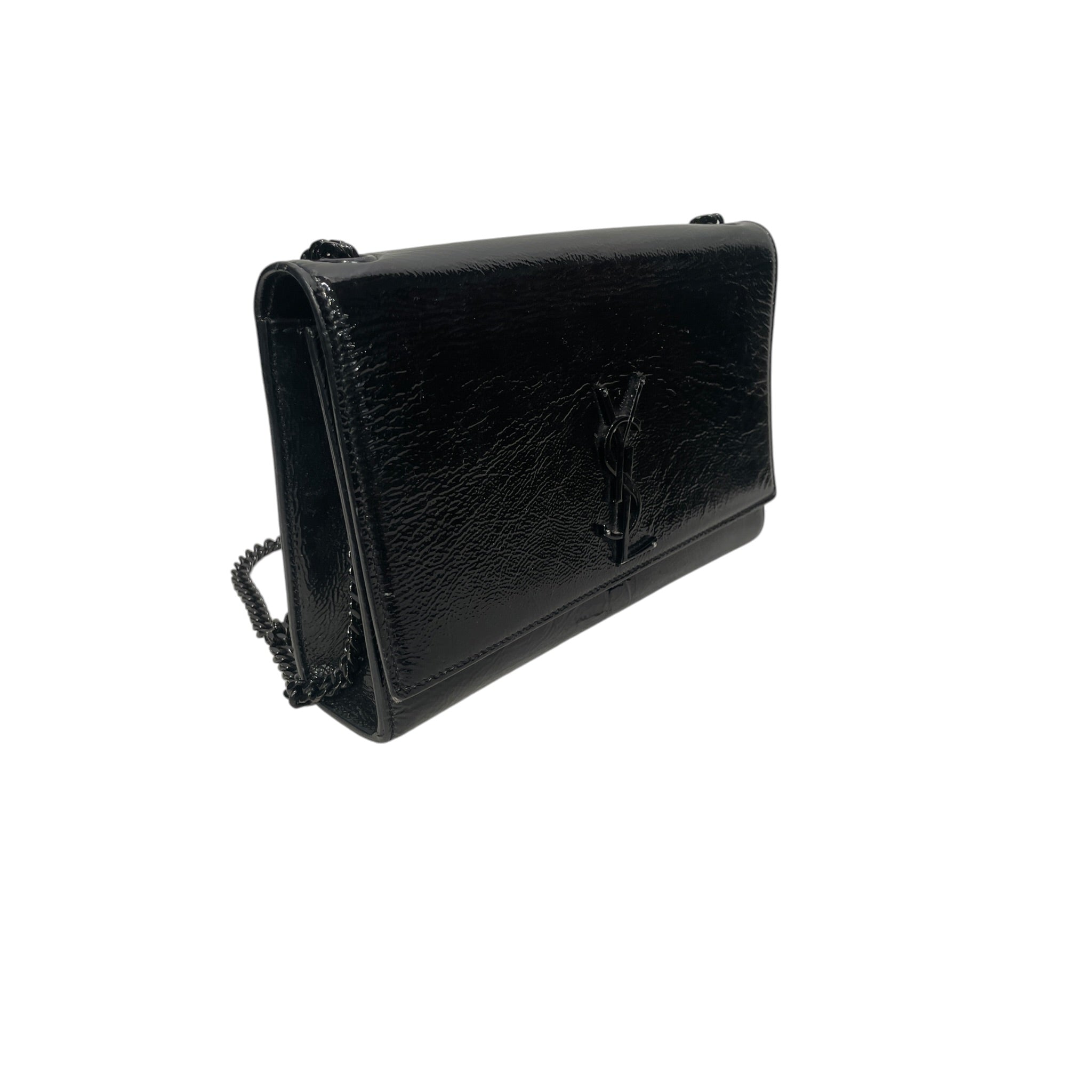 SAINT LAURENT/Cross Body Bag/Leather/BLK/PATENT LEATHER KATE view 7