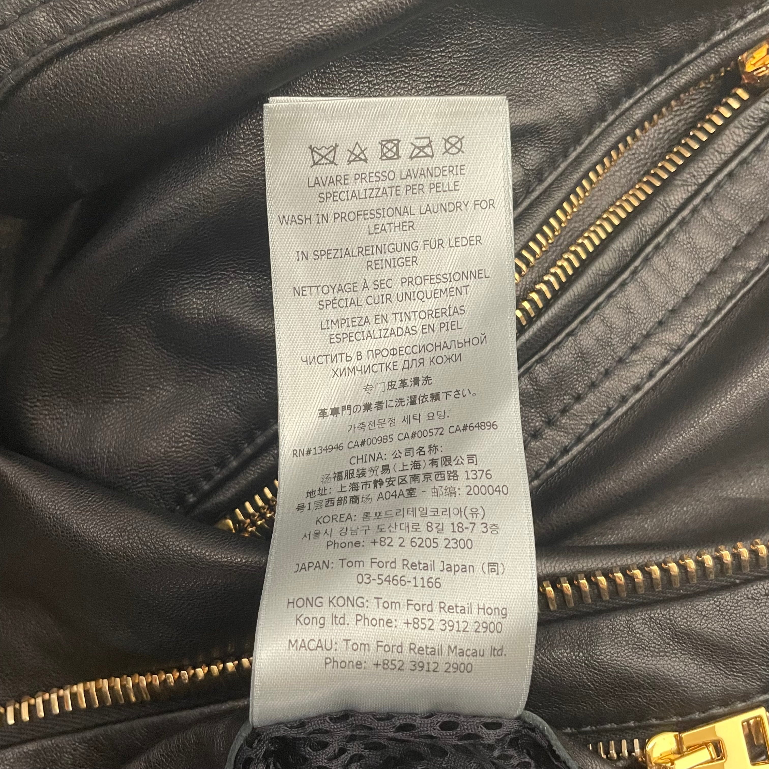 TOM FORD/Leather Jkt/38/Leather/BLK/ view 9