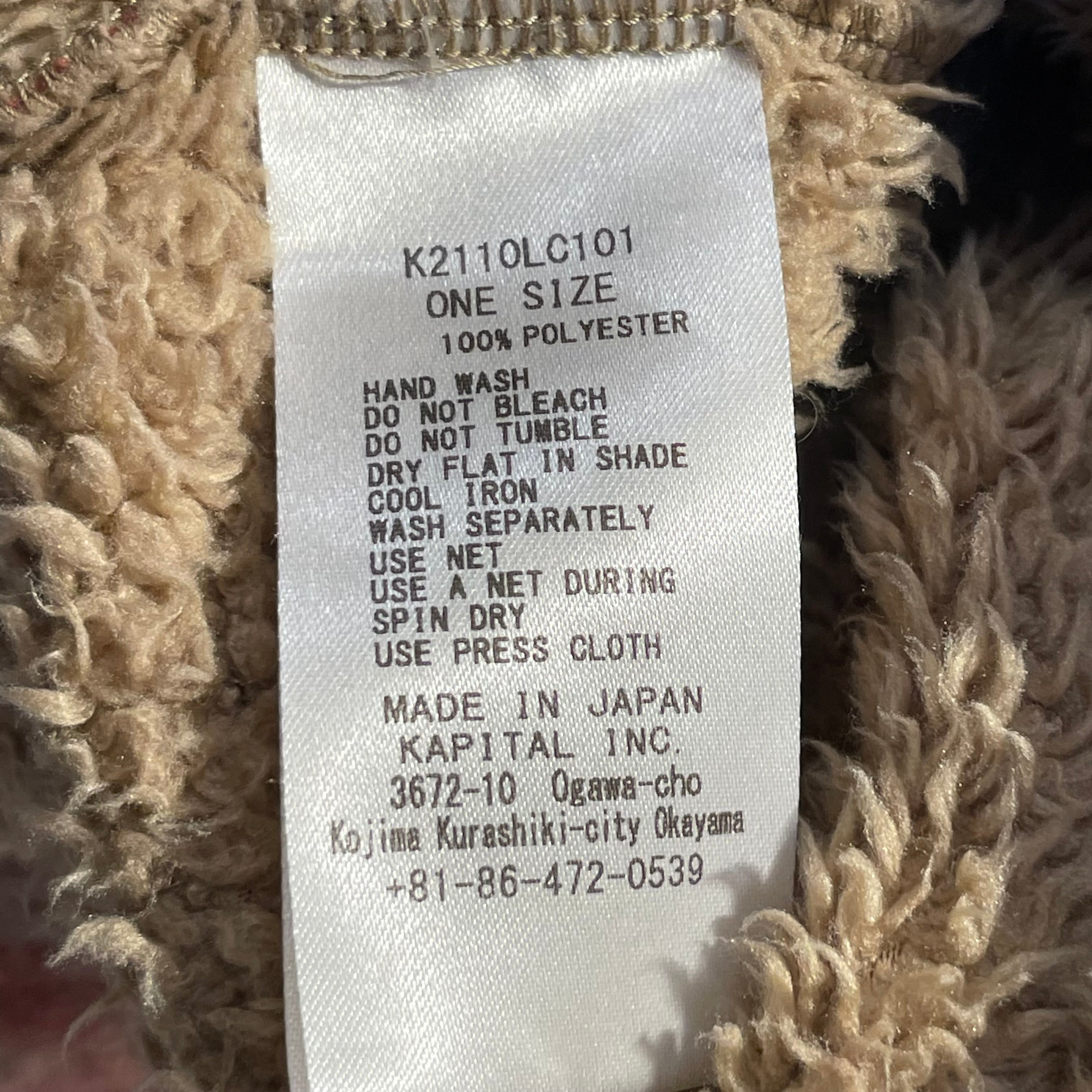 KAPITAL/Hoodie/M/L/All Over Print/Fake Fur/RED/FLEECE PULLOVER/ SIZE F view 5