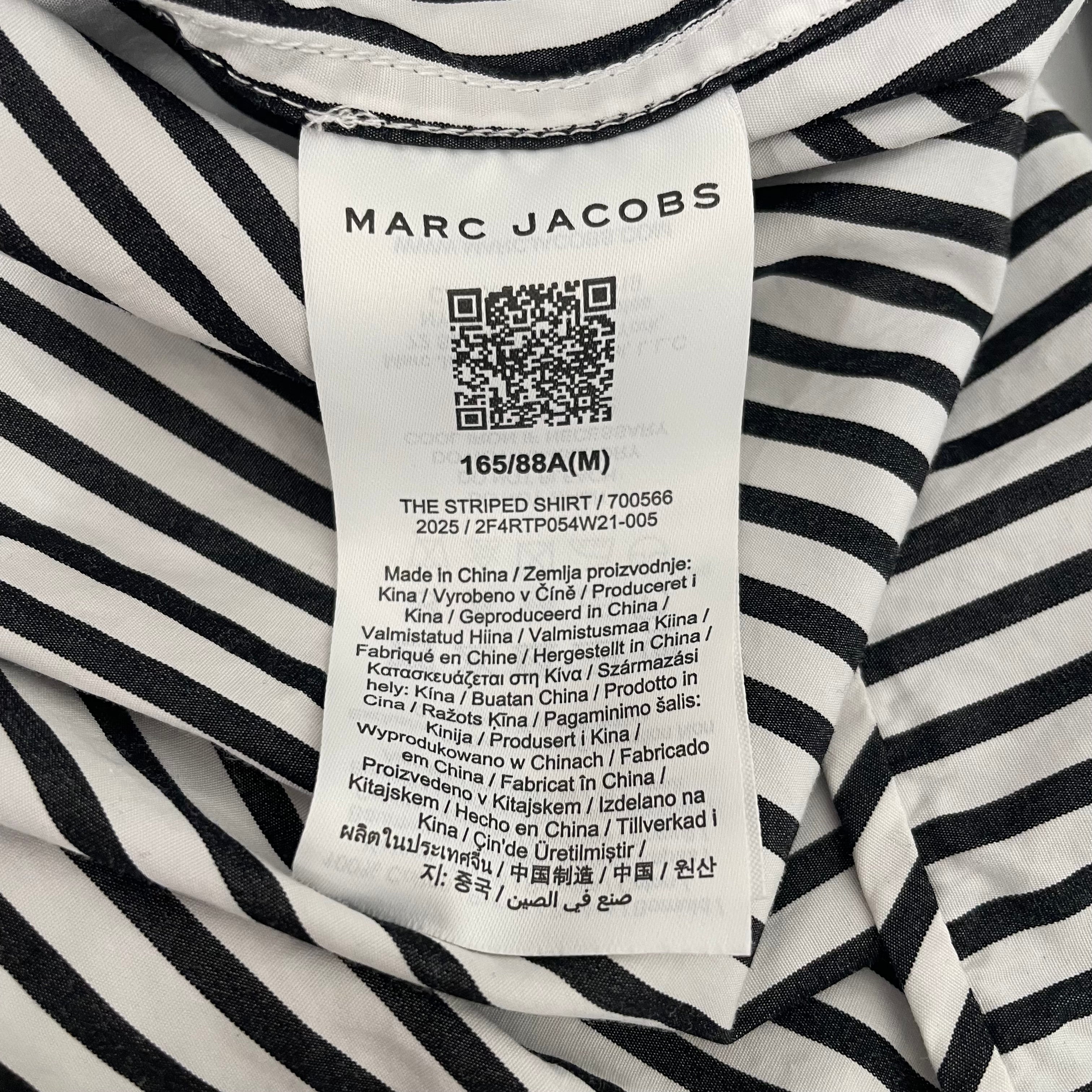 MARC JACOBS/LS Shirt/M/Cotton/WHT/Stripe/BLACKWHITESTRIPE view 4