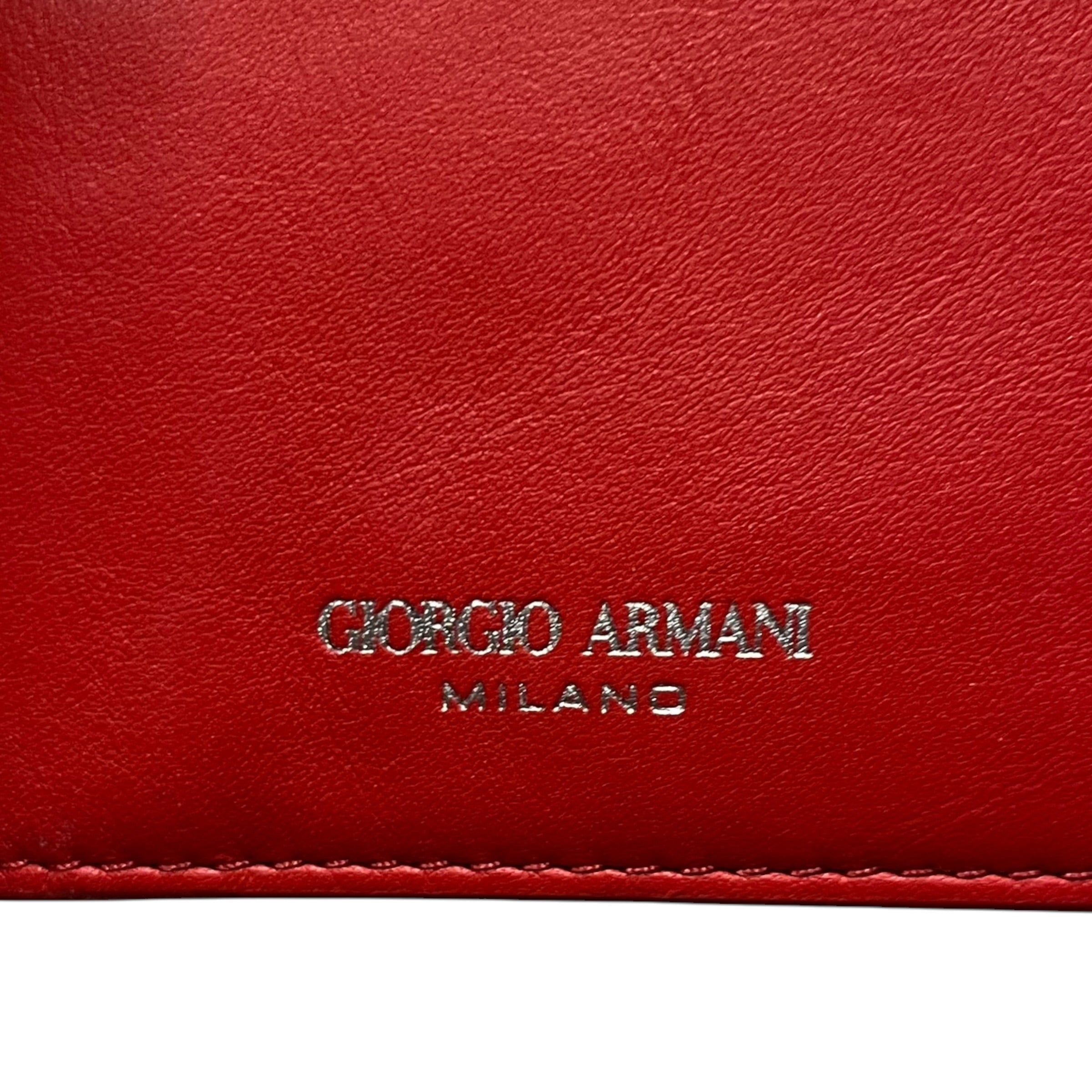 GIORGIO ARMANI/Trifold Wallet/Leather/RED/ view 4
