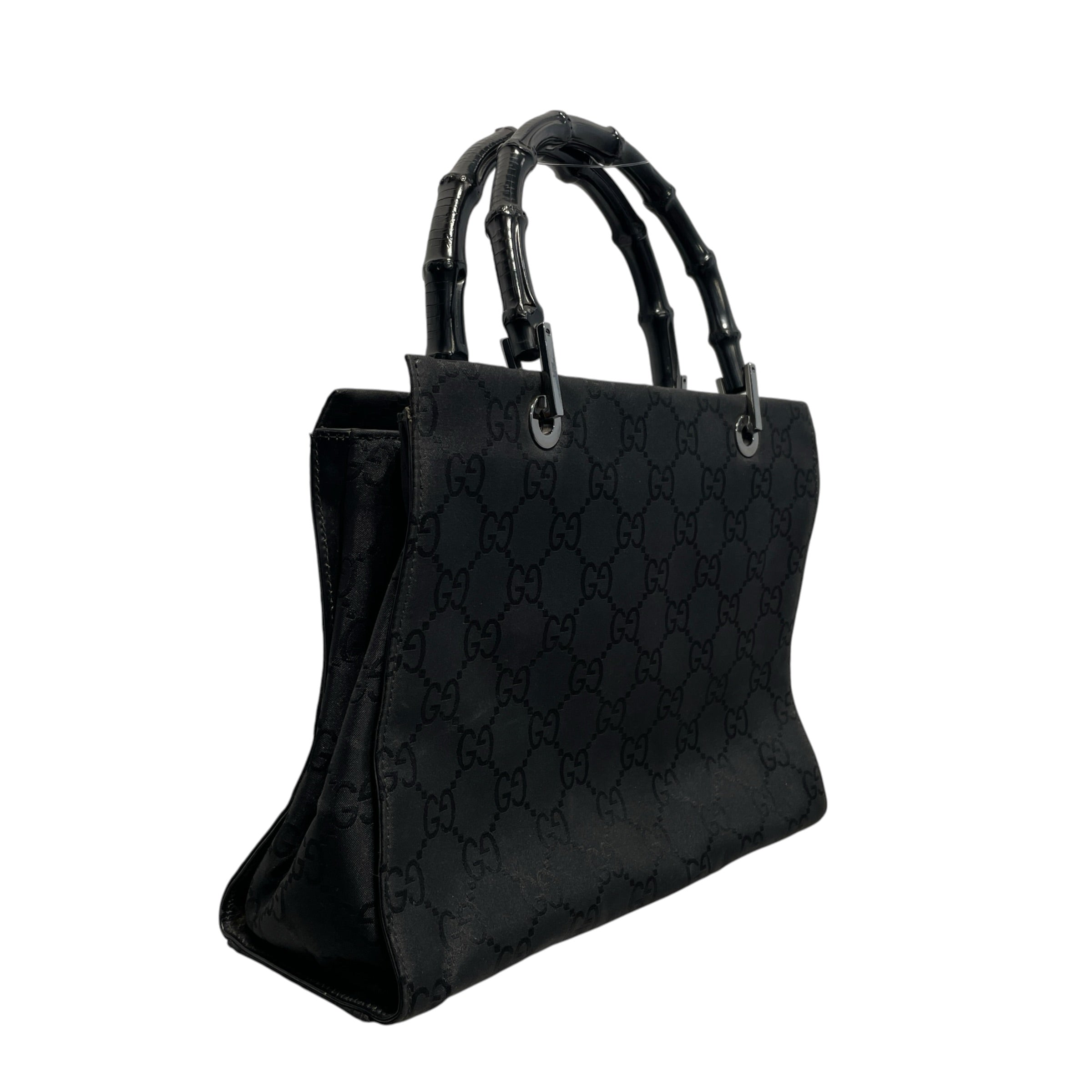 GUCCI/Bag/Monogram/Nylon/BLK/Monogram banbo Handle tote view 4