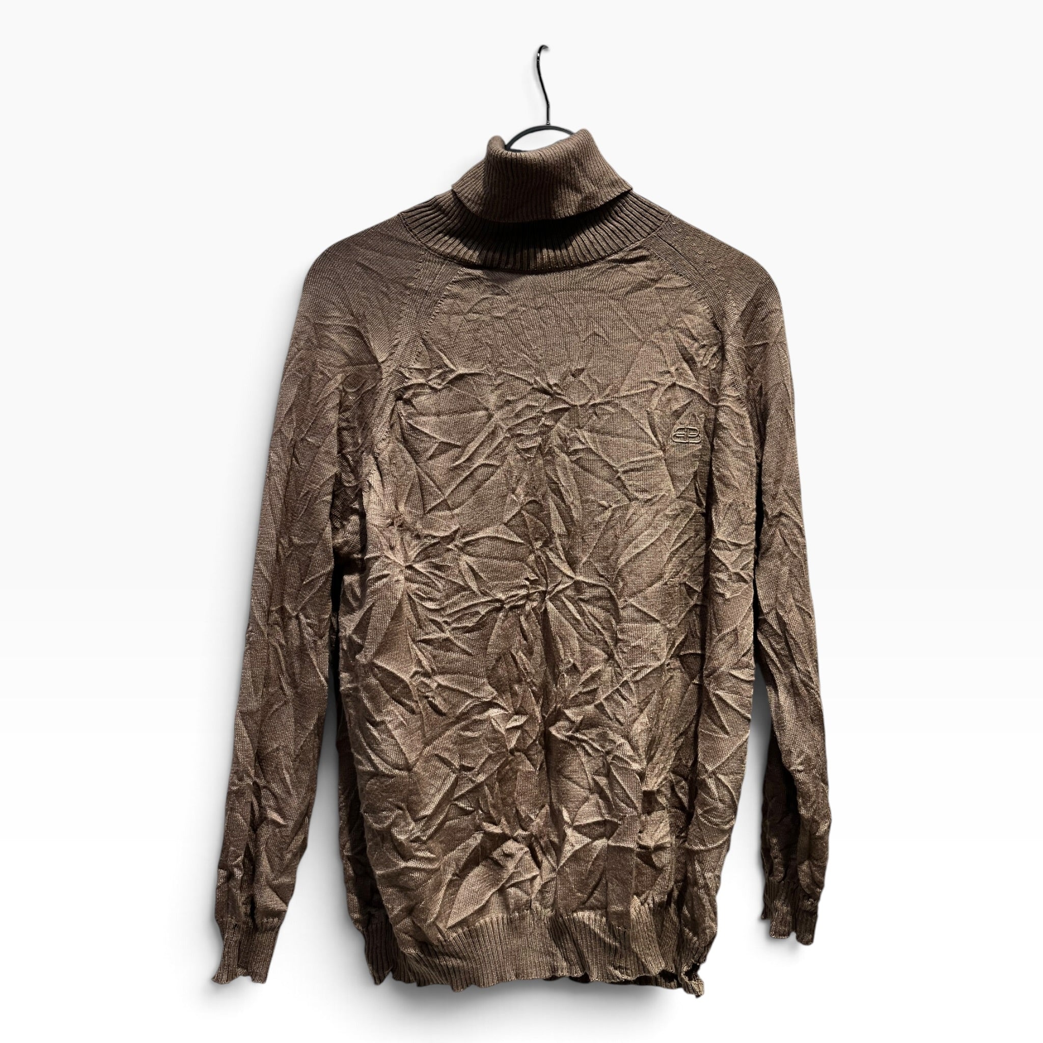 BALENCIAGA/Sweater/S/Wool/KHK/balenciaga knit turtleneck view 1