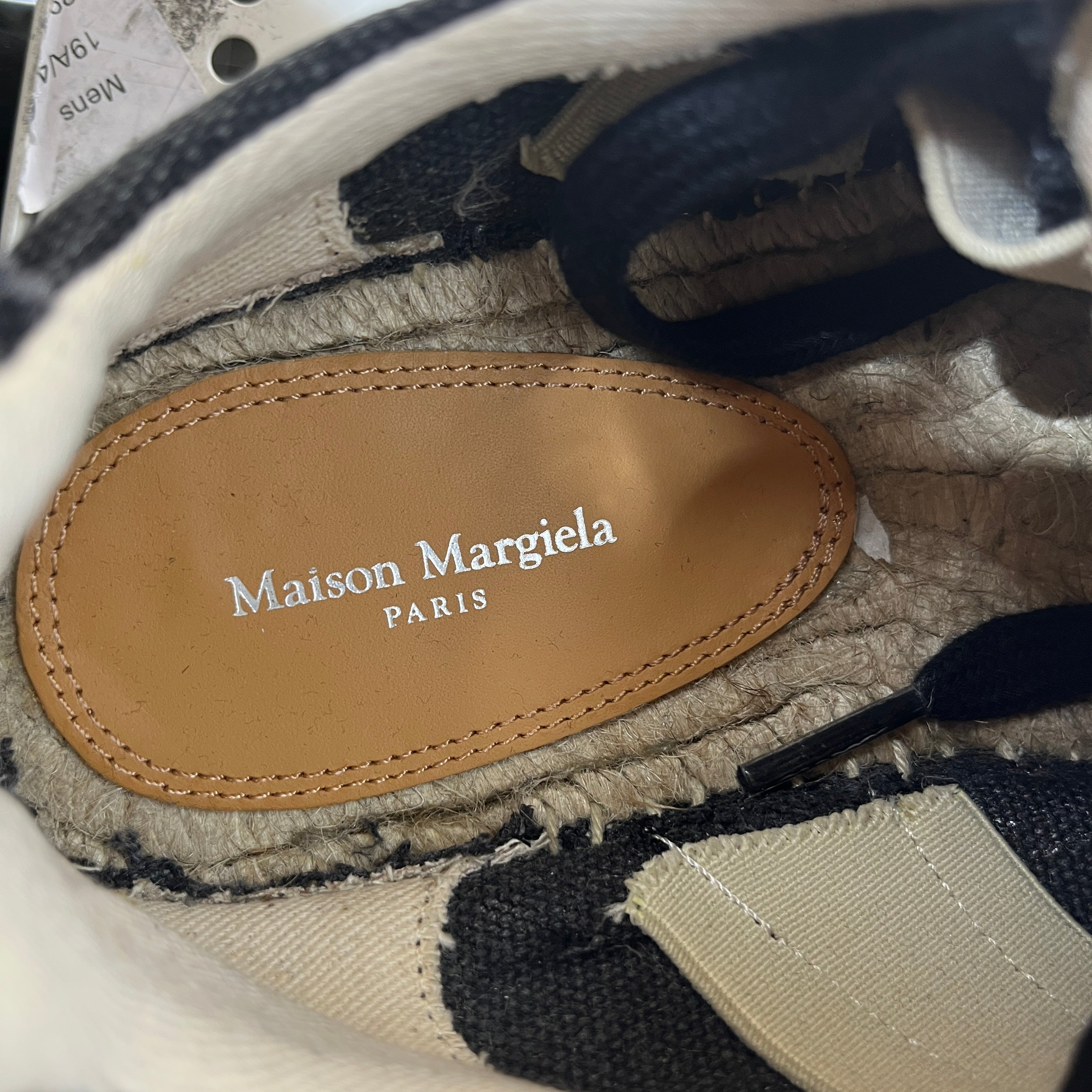 Maison Margiela/Low-Sneakers/EU 35/Cotton/BLK/cork sole view 3
