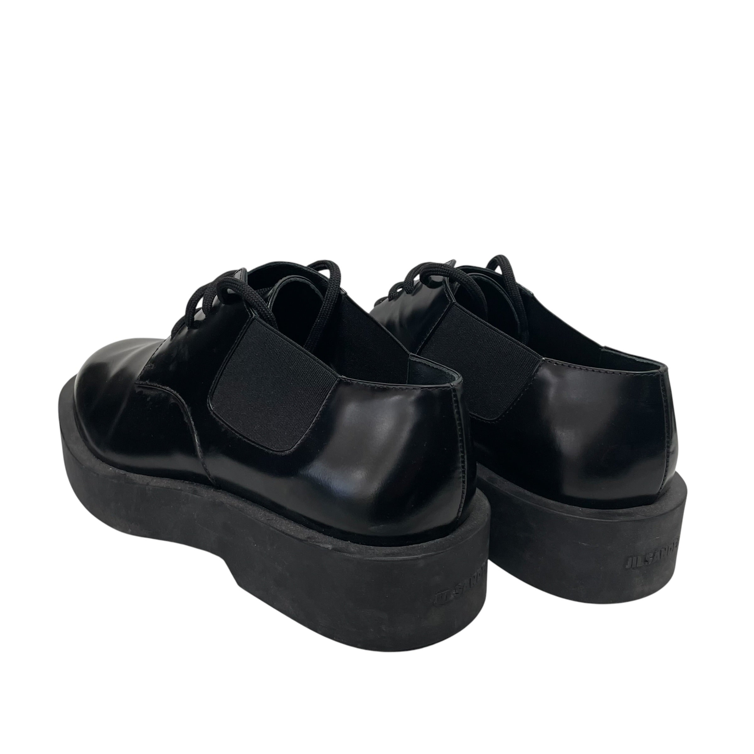 JIL SANDER/Loafers/EU 40/BLK/polished derbys view 2