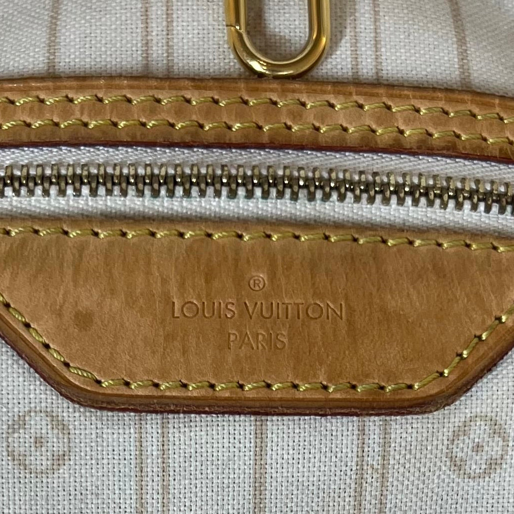 LOUIS VUITTON/Tote Bag/All Over Print/Leather/CRM/Damier Azur Neverfull view 5