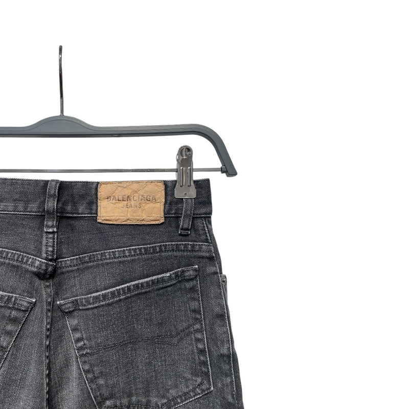 BALENCIAGA/Straight Pants/25/Denim/BLK/BLK STRAIGHT CUT DENIM