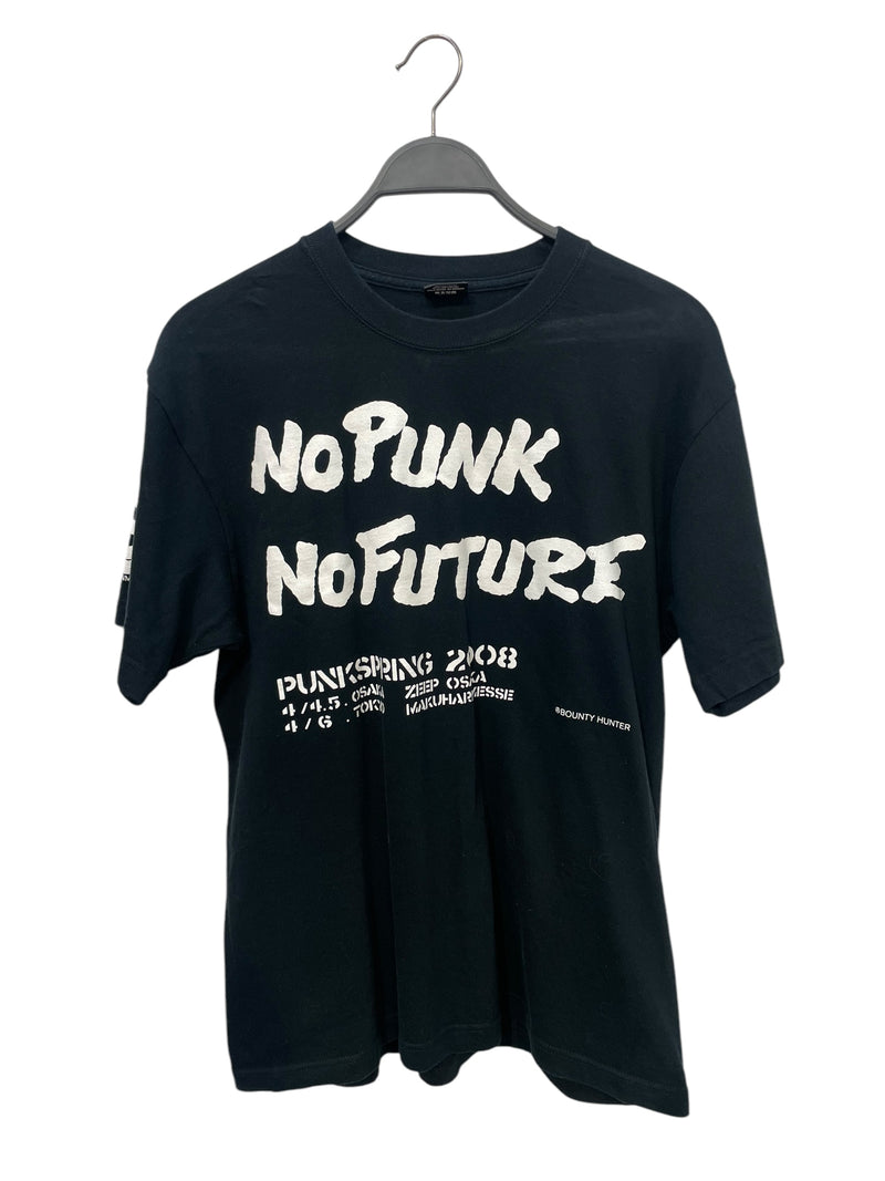BOUNTY HUNTER/T-Shirt/L/Cotton/BLK/Graphic/NO PUNK NO FUNK