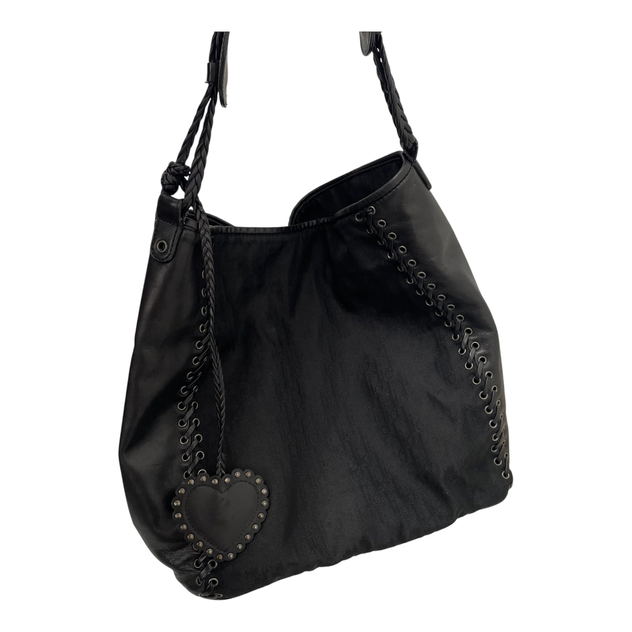 Christian Dior/Hand Bag/Cotton/BLK/HOBO BAG view 5
