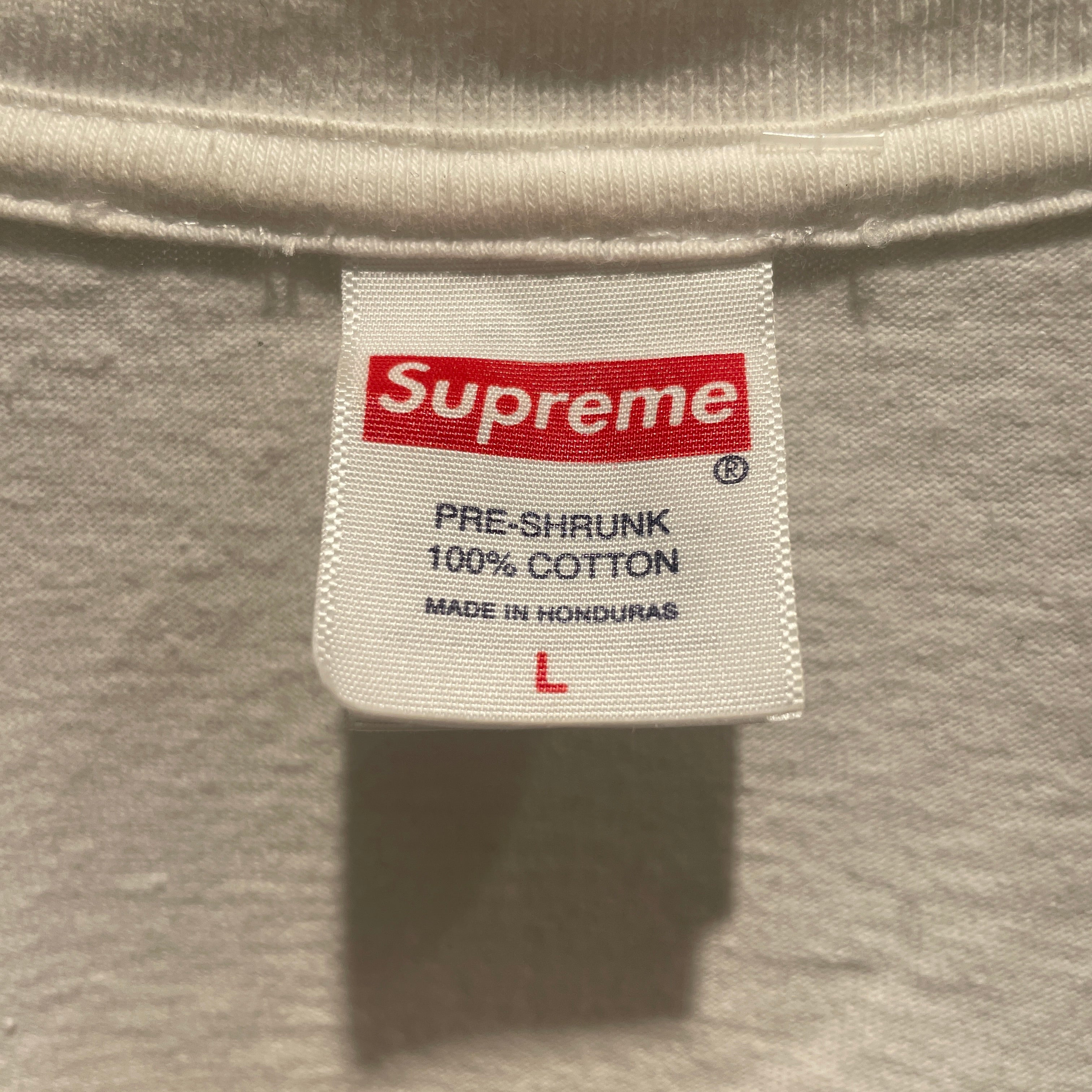 Supreme/LS T-Shirt/L/Cotton/WHT/WOMBAT view 3