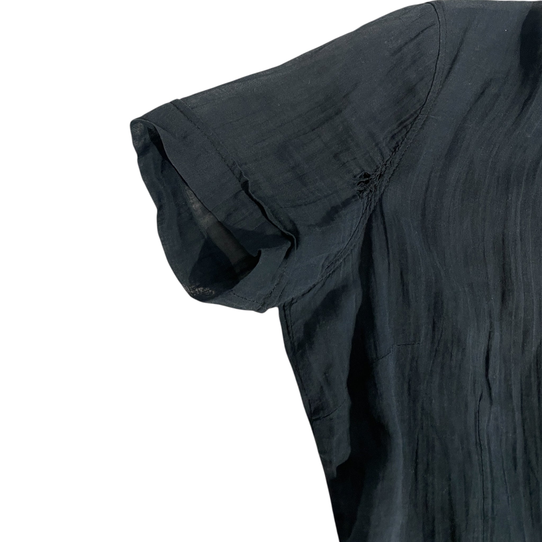 DOLCE&GABBANA/SS Shirt/Silk/BLK/small rip in armit view 4
