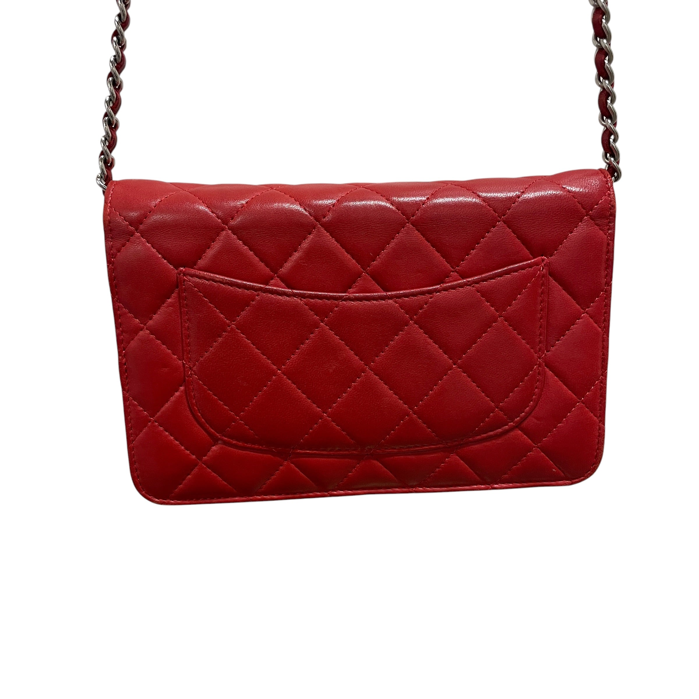 CHANEL/Cross Body Bag/Leather/RED/9gokctw view 2