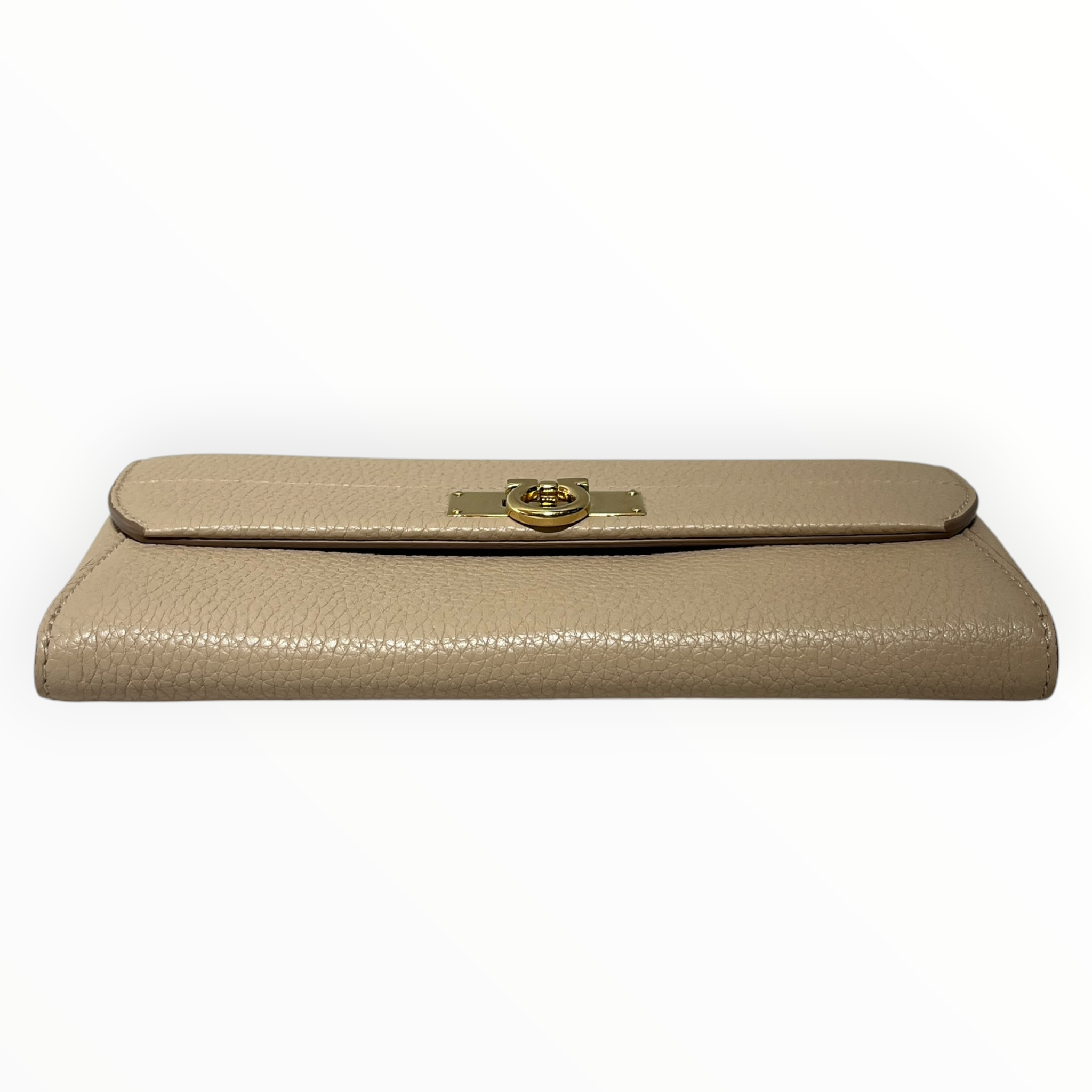 Salvatore Ferragamo/Trifold Wallet/Leather/BEG/L's/logo wallet view 3