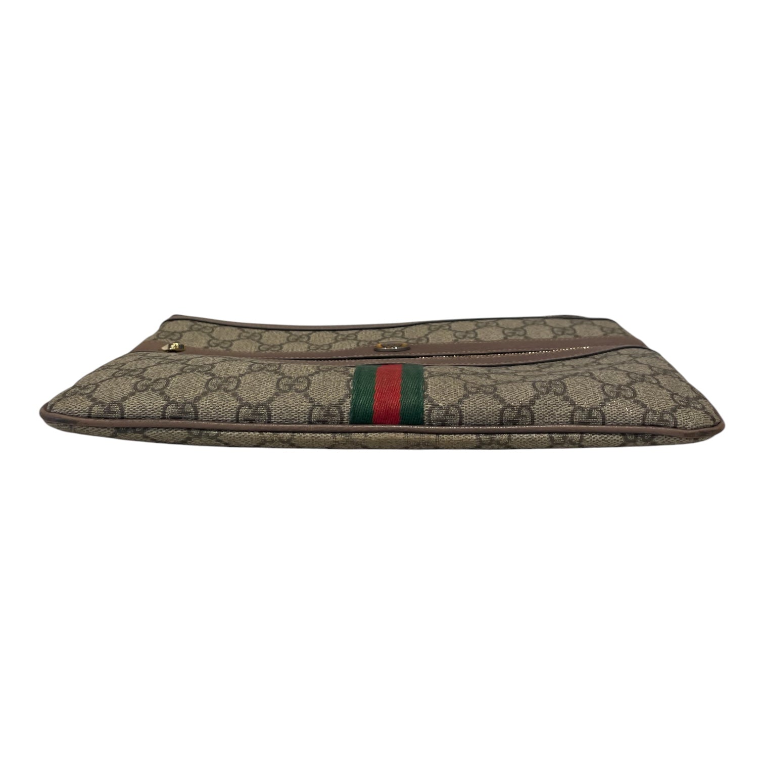 GUCCI/Clutch Bag/Monogram/Cotton/BRW/GG Supreme Ophidia view 3