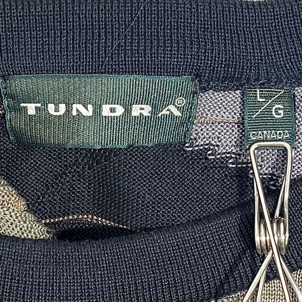 TUNDRA/Sweater/L/Stripe/Cotton/IDG/NVY ING GRN DESIGN view 3