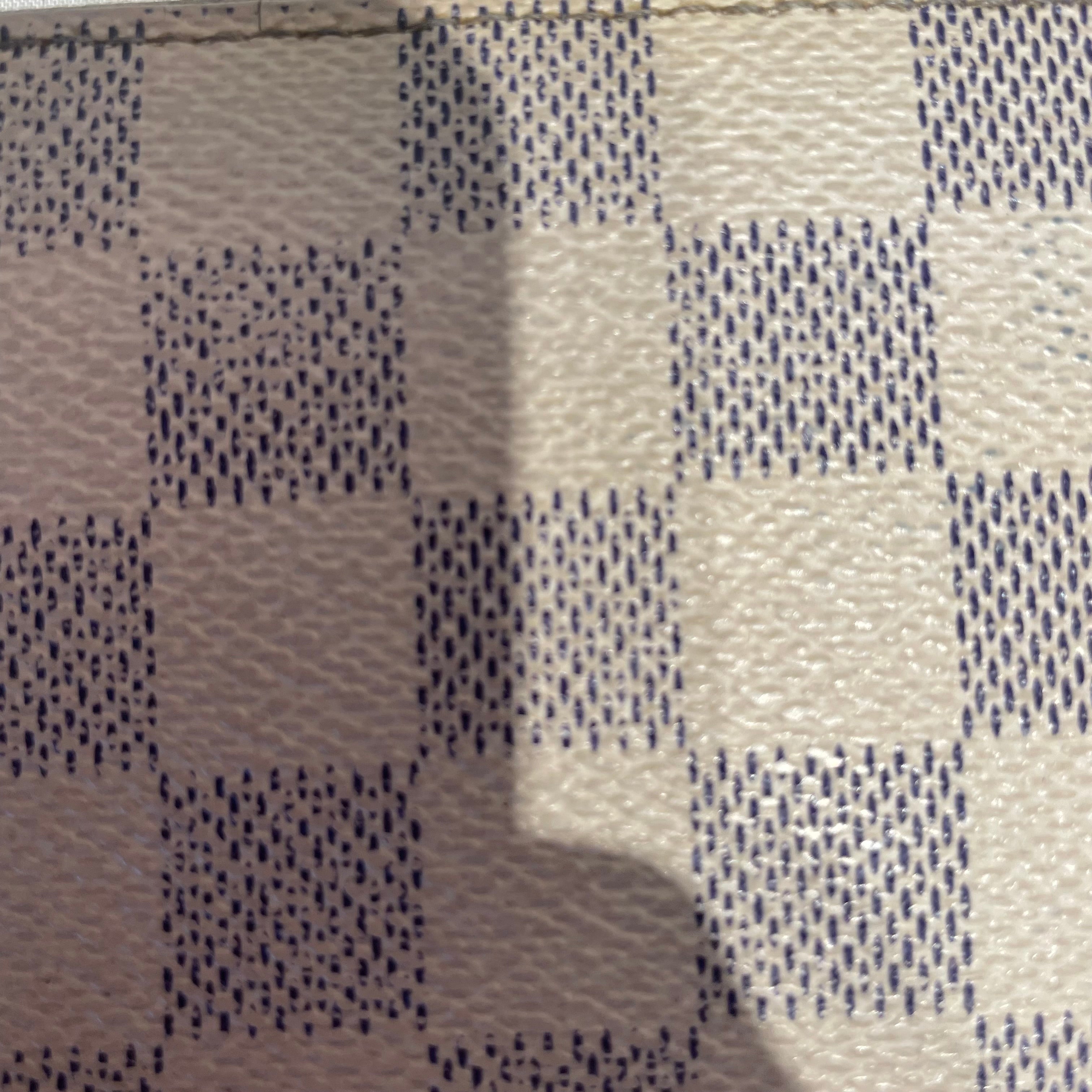 LOUIS VUITTON/Long Wallet/Leather/WHT/L's/Damier Azur Zippy view 2