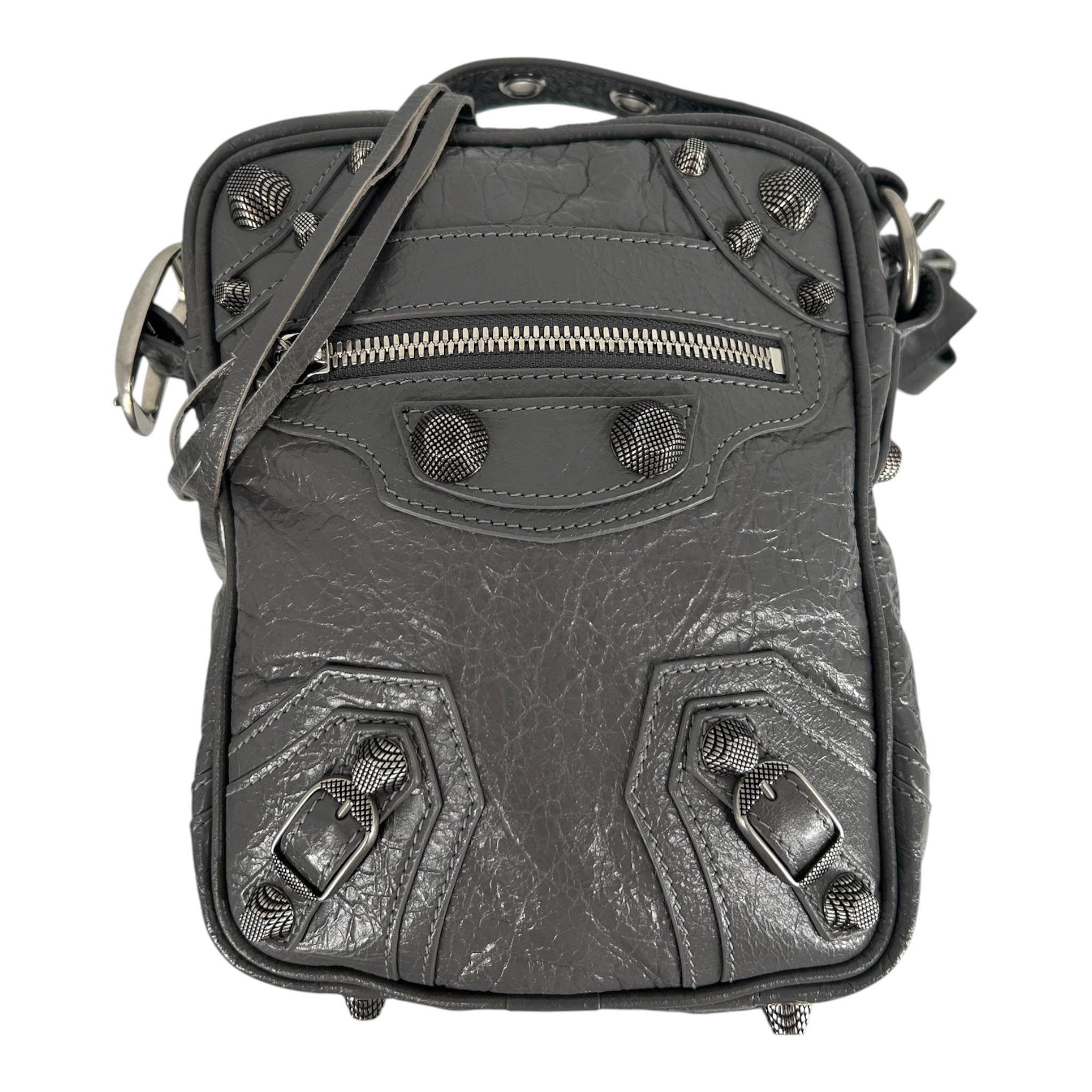 BALENCIAGA/Cross Body Bag/Leather/GRY/LA CAGOLE MENS CROSSBODY BAG view 5