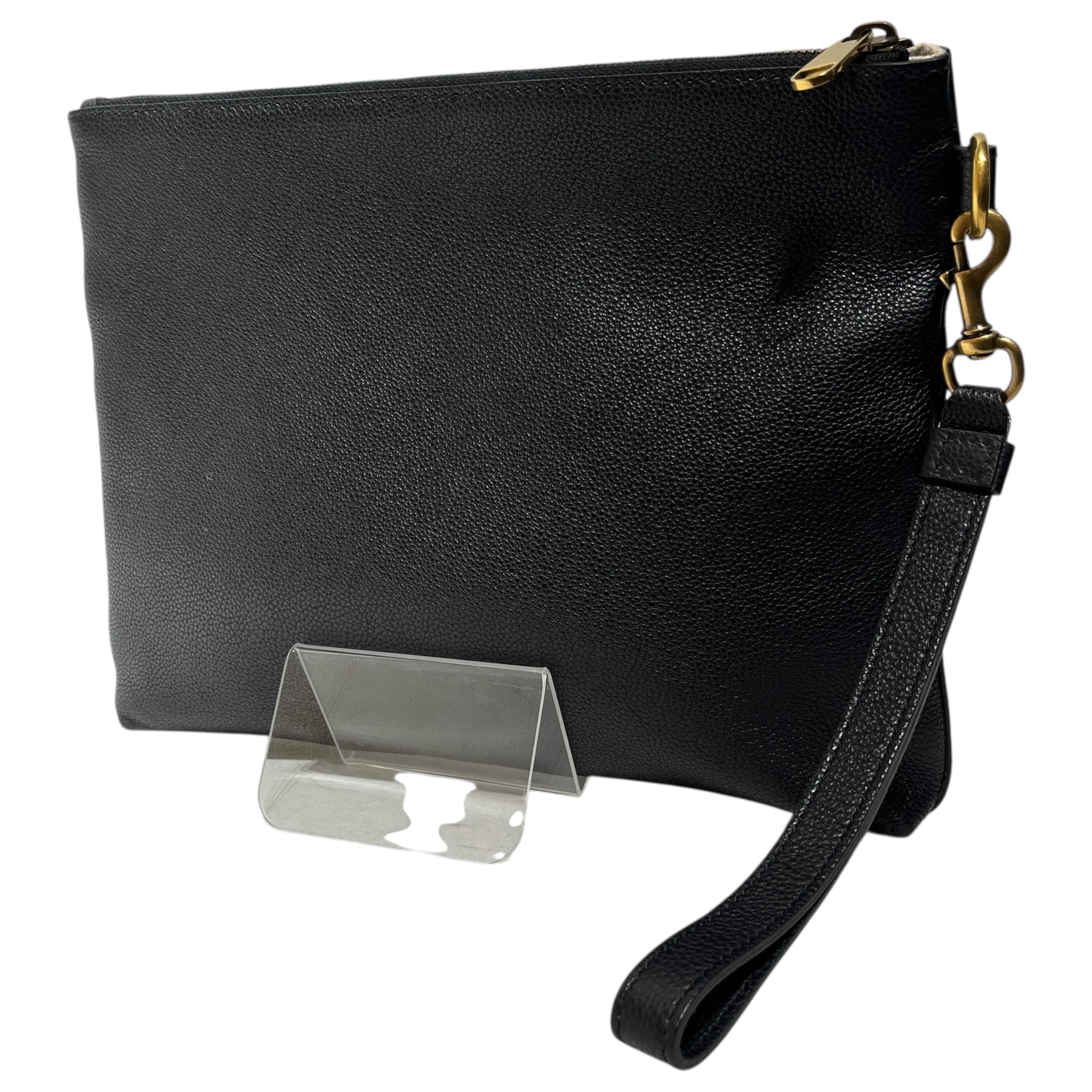 GUCCI/Pouch/Stripe/Leather/BLK/POUCH view 3