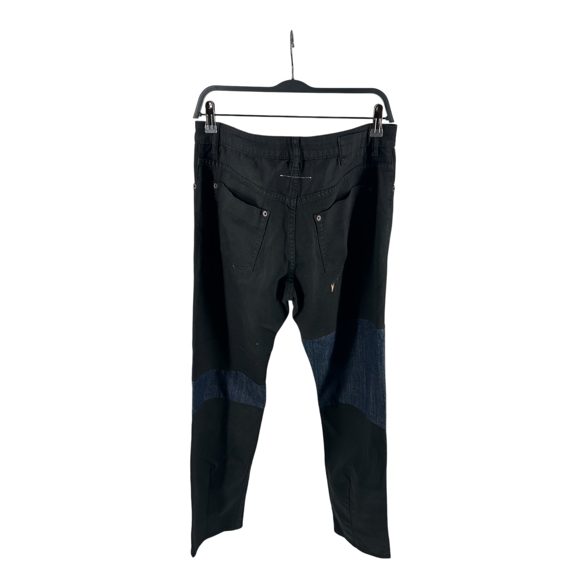 MM6/Pants/46/Cotton/BLK/denim knee view 2