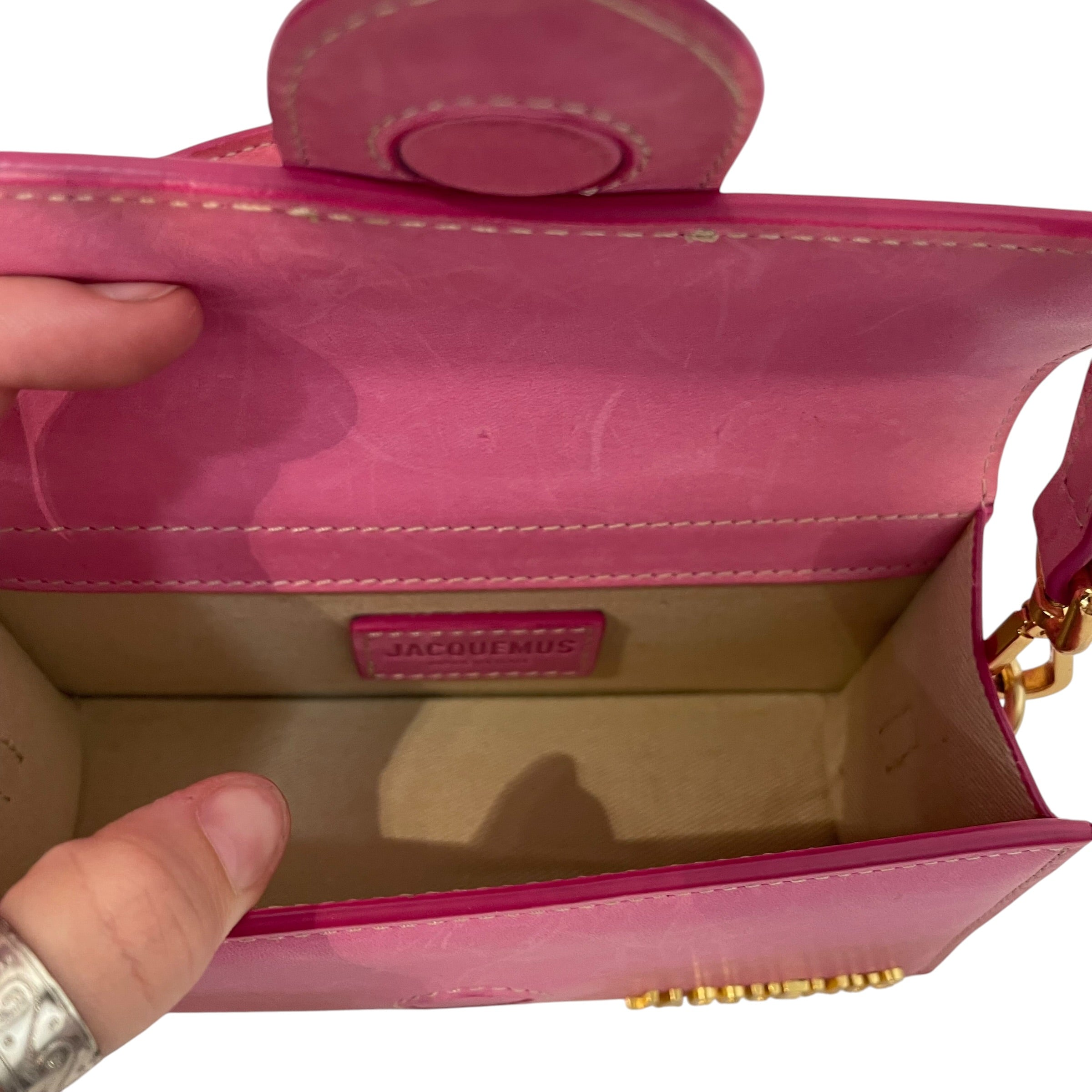 JACQUEMUS/Cross Body Bag/Leather/PNK/Le Bambino view 4