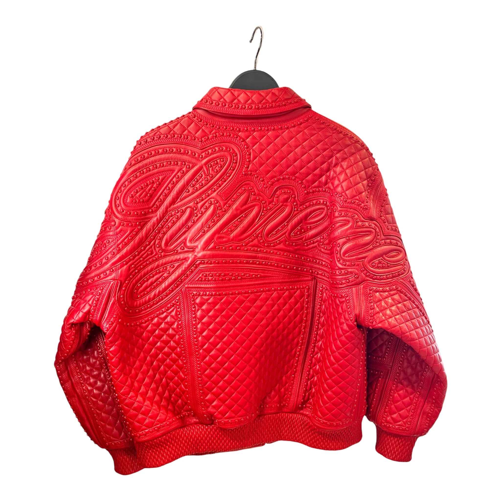 Supreme/Pelle Pelle/Leather Jkt/L/Leather/RED/Single Breasted/F/W 22 STUDDED QUILTED view 2