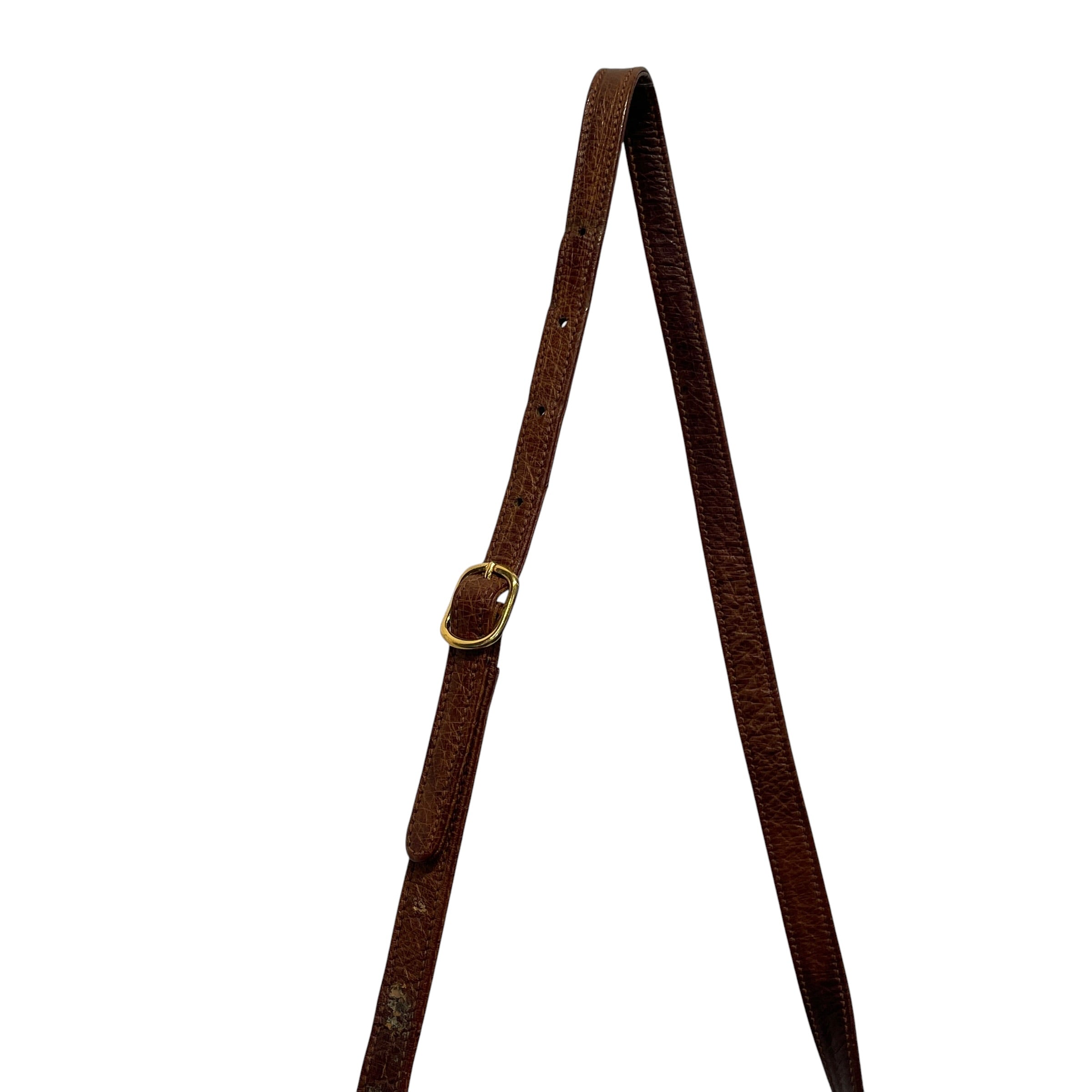 GUCCI/Cross Body Bag/Leather/BRW/OSTRICH view 5