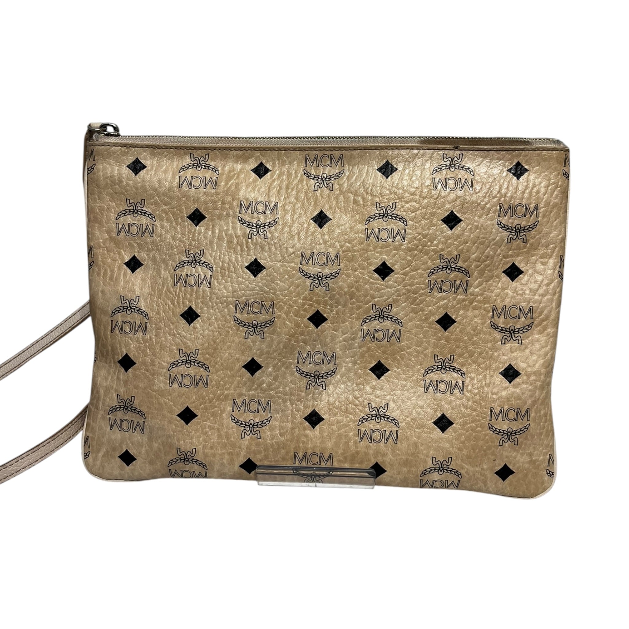 MCM/Cross Body Bag/Monogram/Leather/BEG/ view 2
