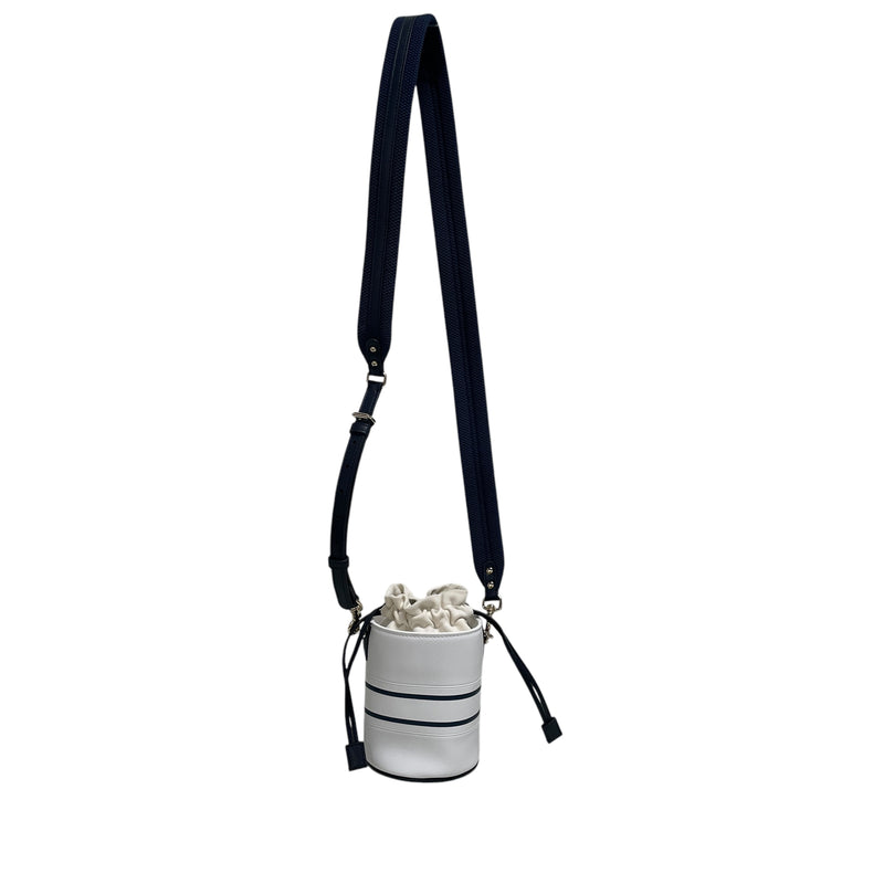 Christian Dior/Basket Bag/Graphic/Leather/WHT/VIBE MICRO BAG