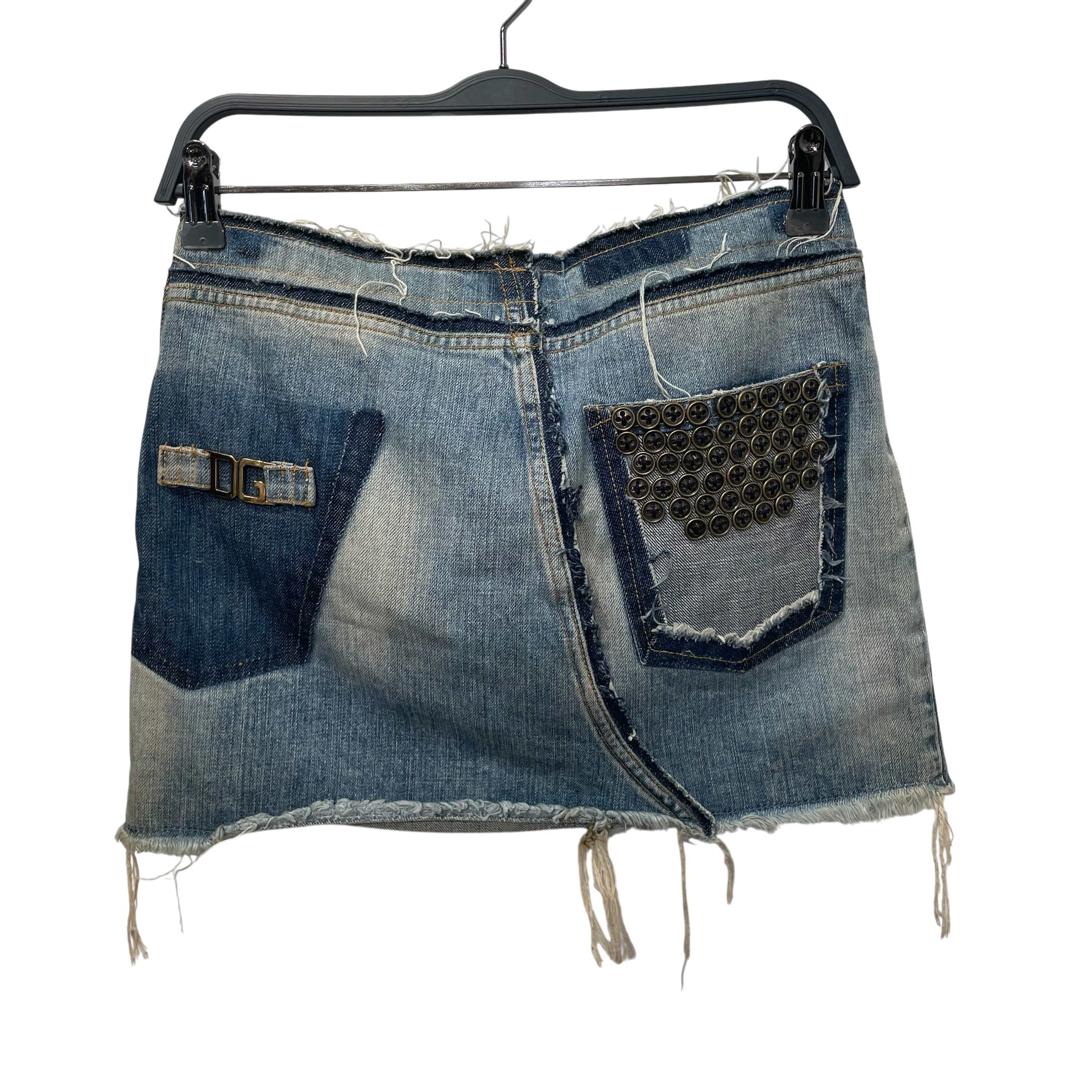 DOLCE&GABBANA/Skirt/40/Cotton/BLU/Mini Length/Embellished Denim Skirt JDK1Q view 2