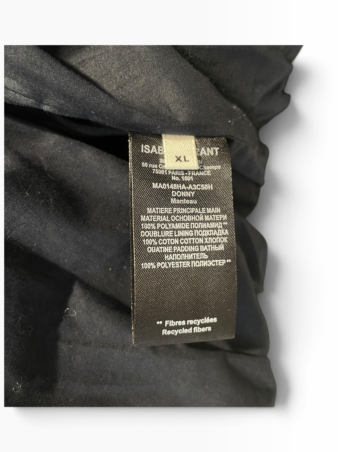 ISABEL MARANT/Coat/XL/Nylon/BLK/Marant Donny Bomber Coat view 2