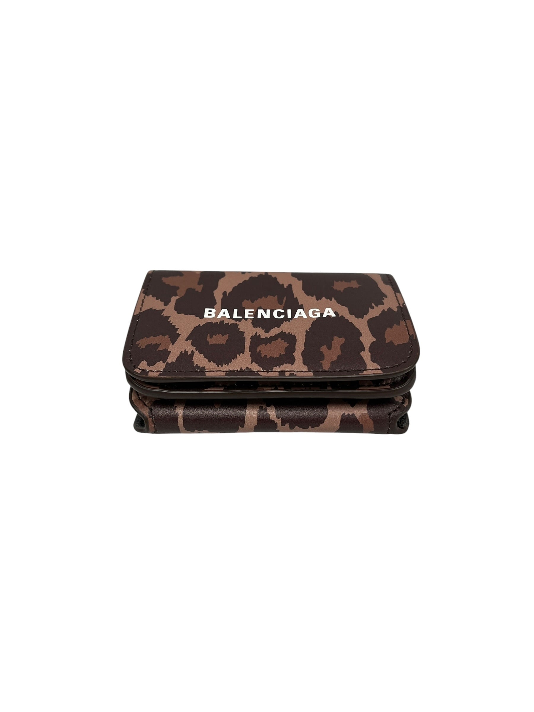 BALENCIAGA/Trifold Wallet/Leopard/Leather/MLT/Cash Mini Wallet view 3