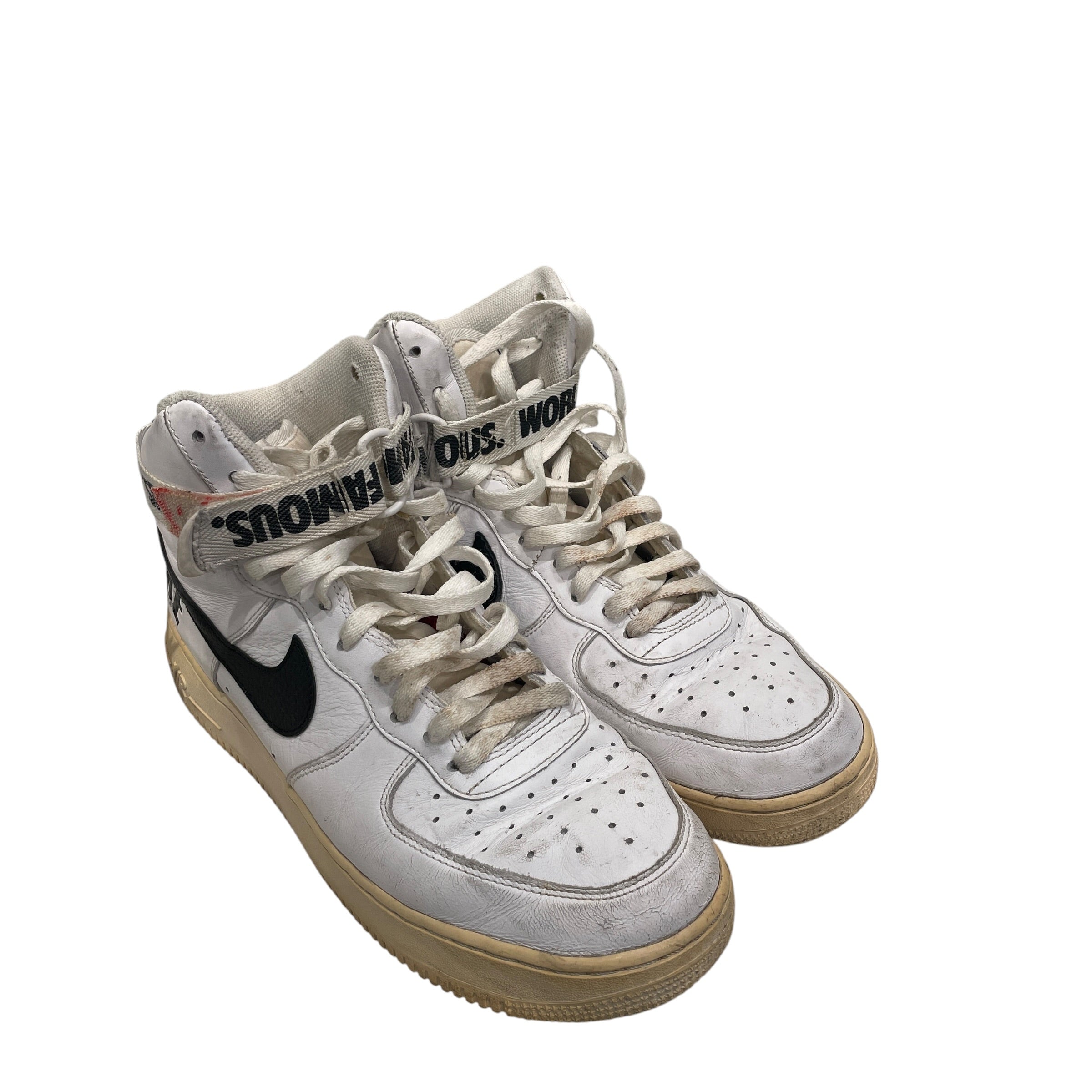 Supreme/NIKE/Hi-Sneakers/US 11/Cotton/WHT/# 94 BACK HEEL view 1