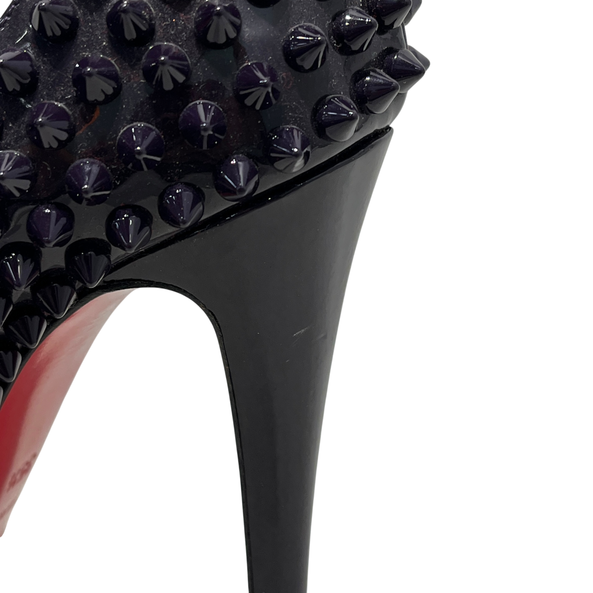 Christian Louboutin/Heels/EU 35.5/Leather/PPL/U-Tip/Deep PPL Lady Peep Toe Spikes view 5