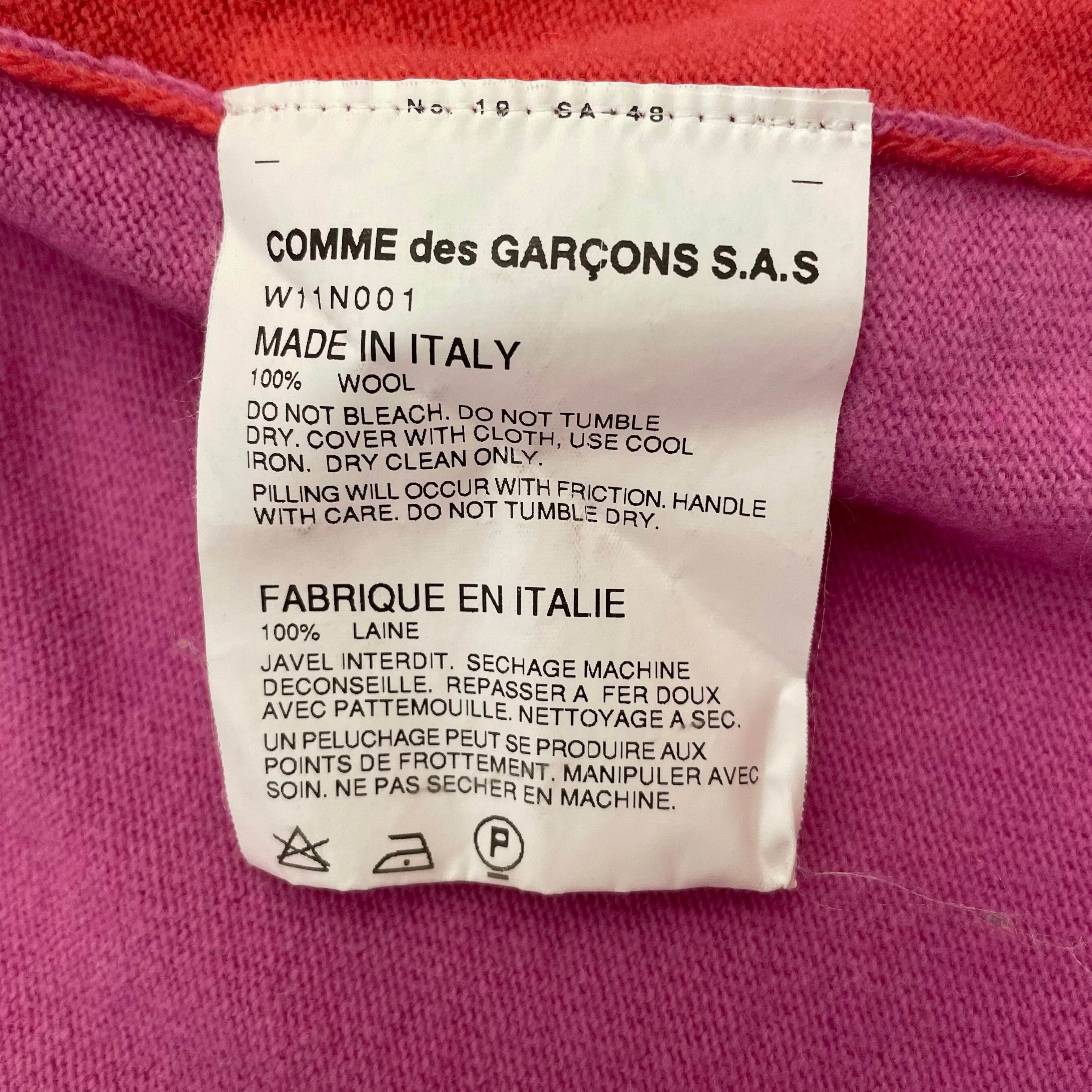 COMME des GARCONS COMME des GARCONS/Cardigan/M/Border/Wool/PNK/ view 4
