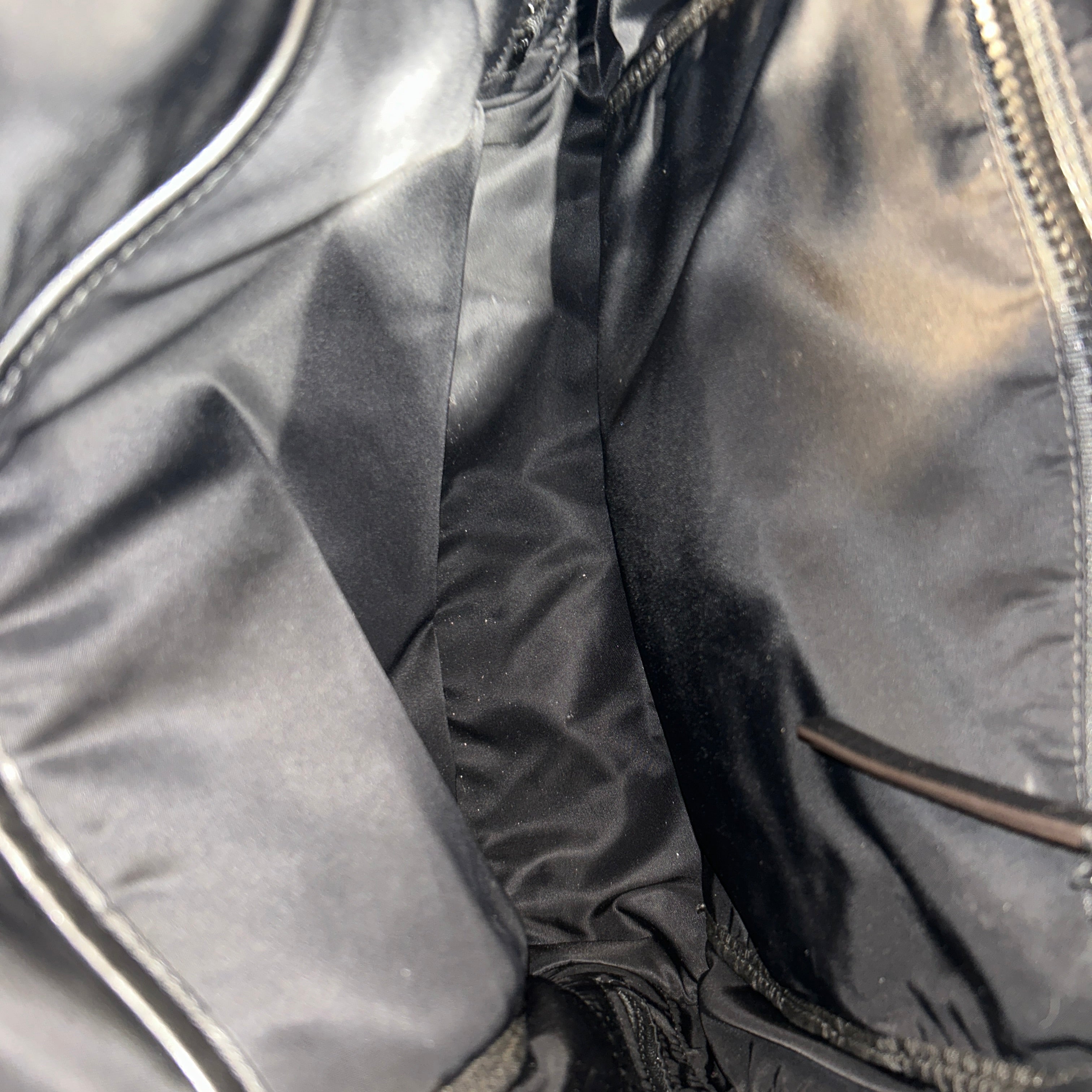 MONCLER/Backpack/Suede/BLK/Suede bottom, White Logo view 4