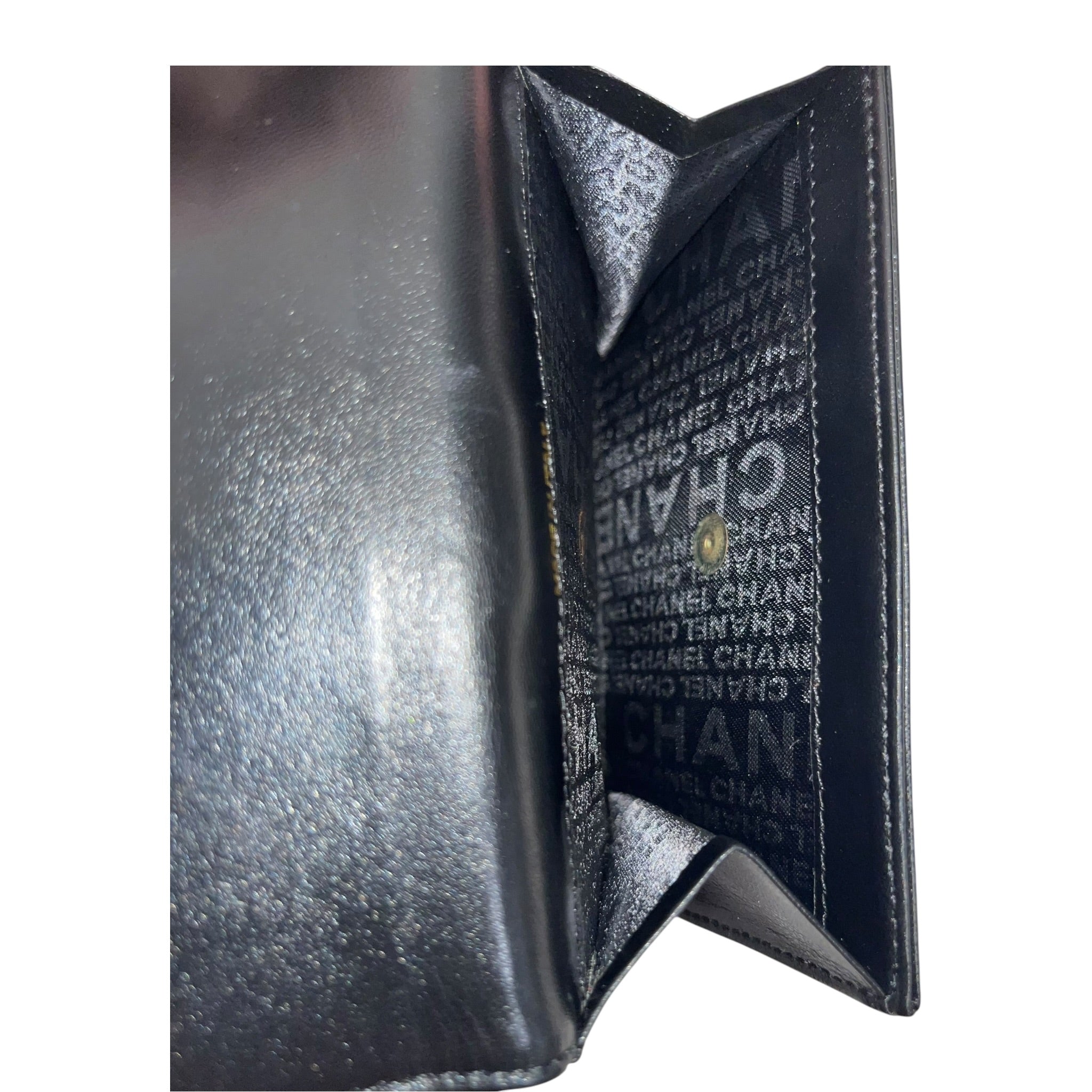 CHANEL/Wallet/Leather/BLK/L's/Matelasse Quilted Leather view 4