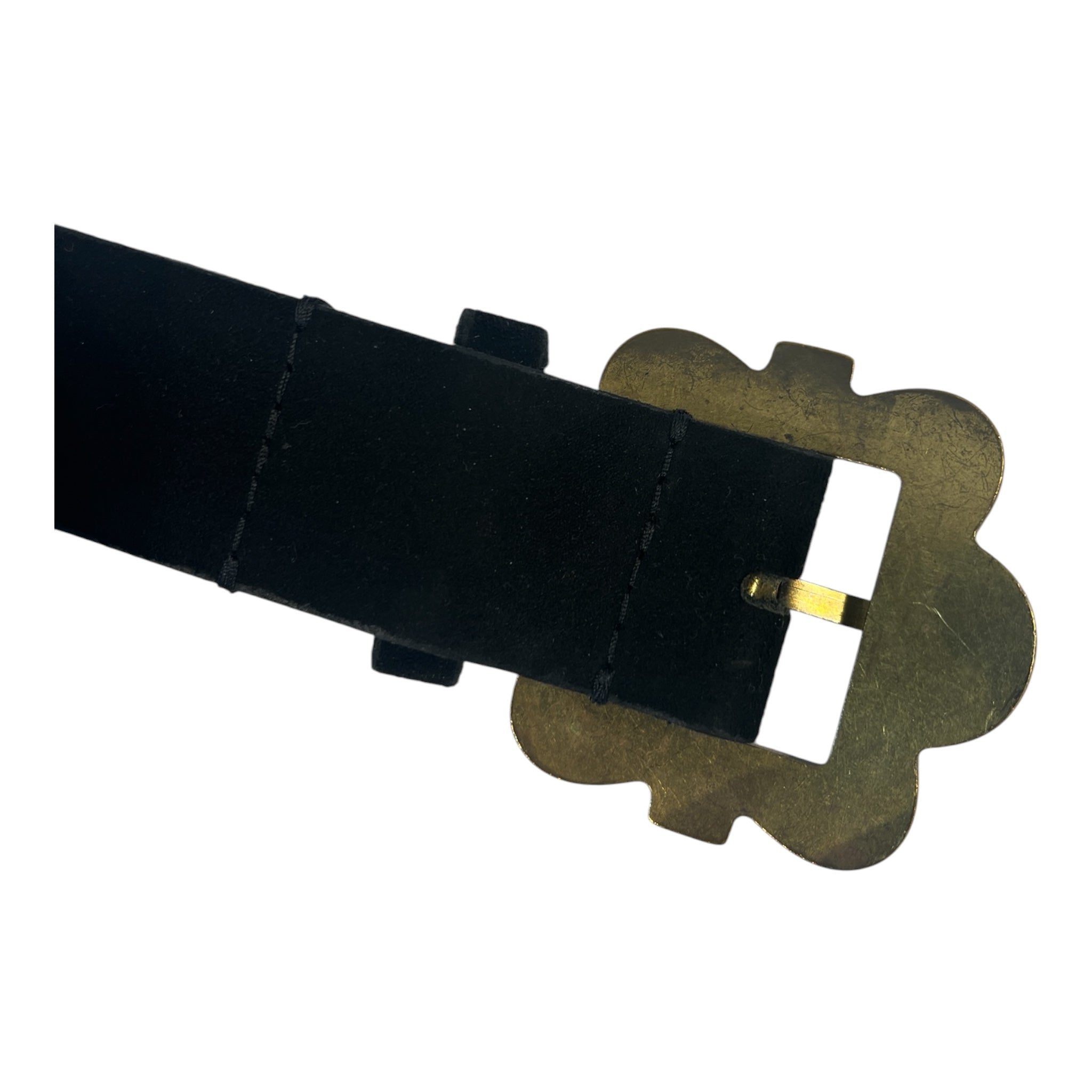 SKY HIGH FARM/Belt/Suede/BLK/GOLD FLOWER BUCKLE view 2