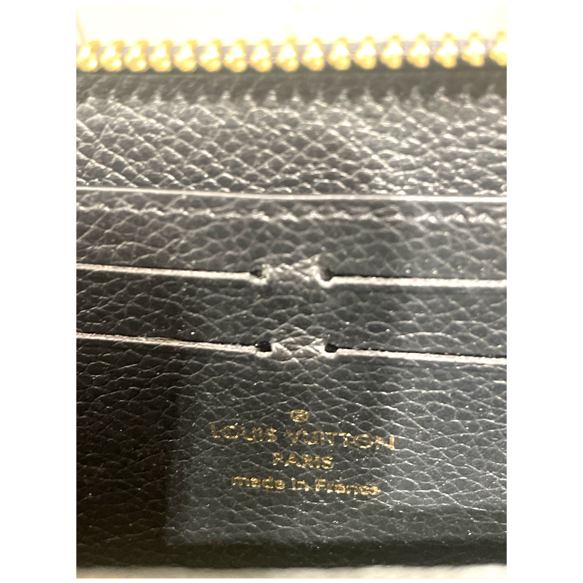 LOUIS VUITTON/Long Wallet/Monogram/Leather/BLK/L's/Empriente Embossed Zippy Walle view 4