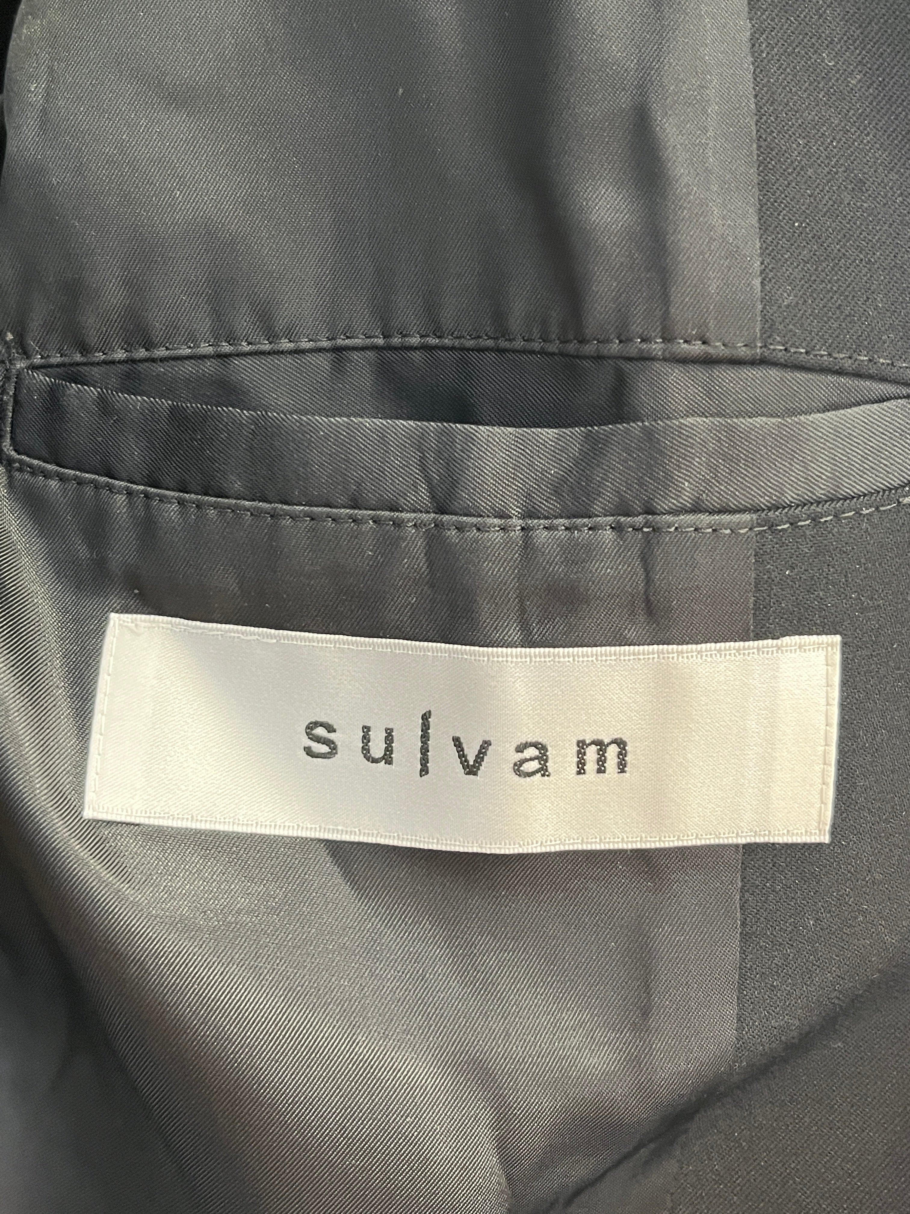 sulvam/Tailored Jkt/S/Wool/BLK/DECONTSRUCTED LONG BLAZER view 3