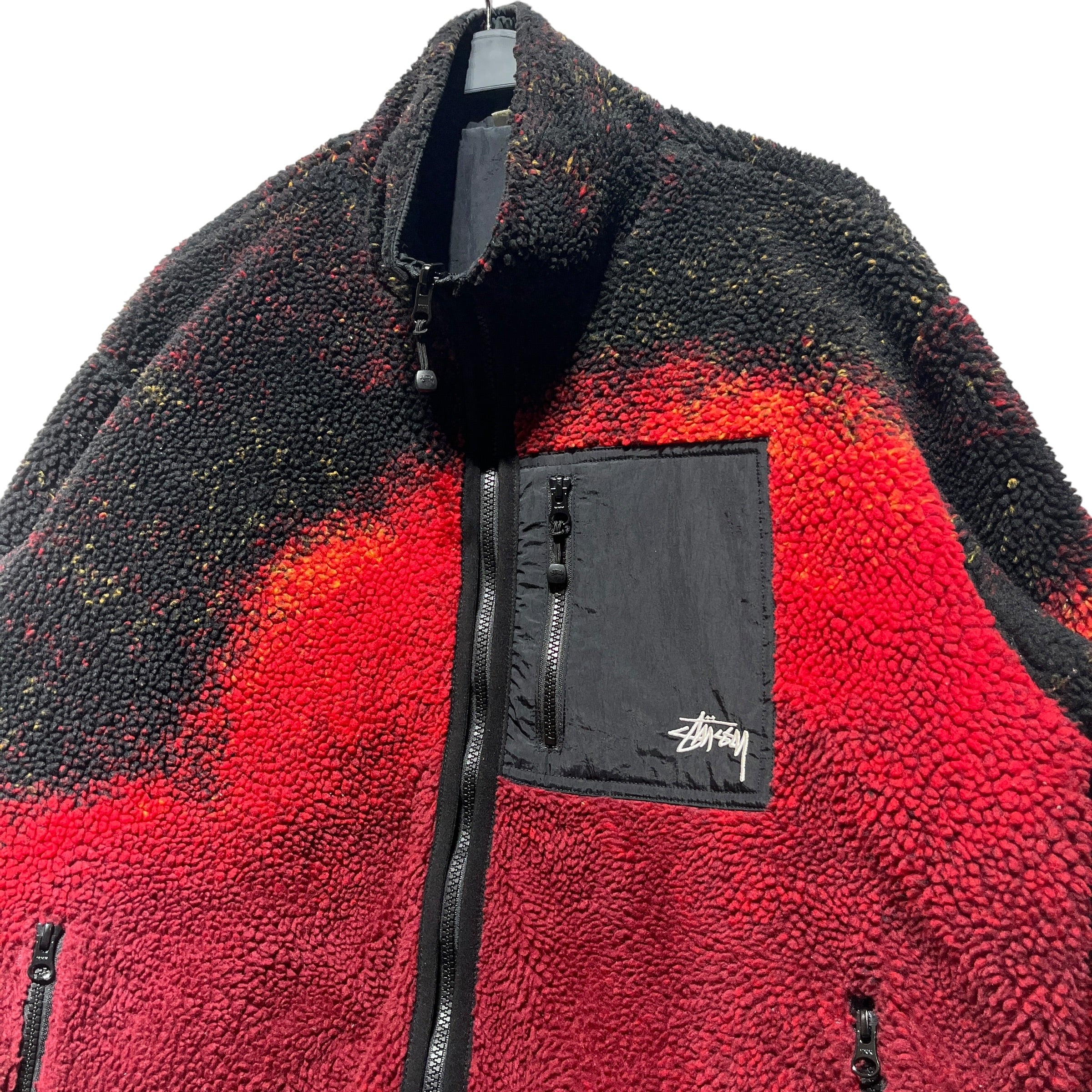STUSSY/Track Jkt/XL/Polyester/RED/LAVA REVERSIBLE view 2