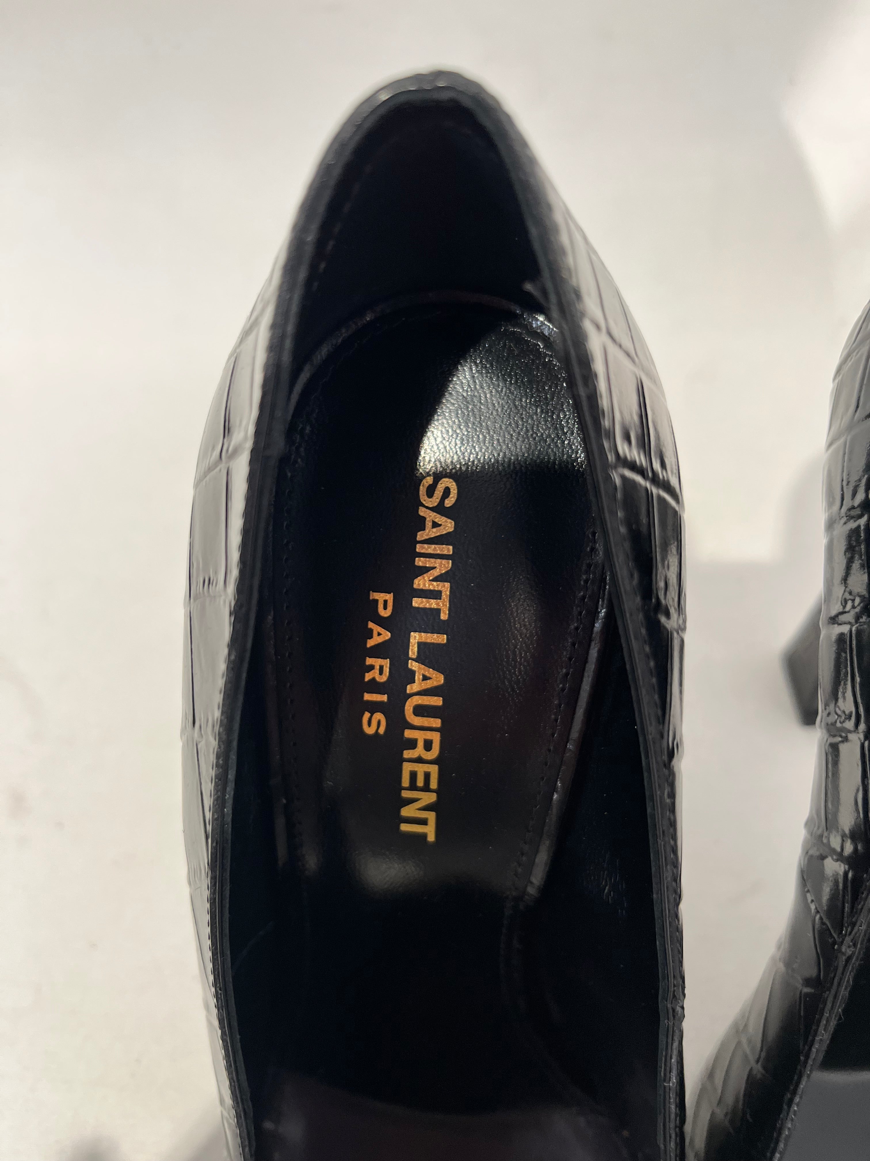 SAINT LAURENT/Heels/US 8/Leather/BLK/Slip-on/716572 silvana 110 pump view 3