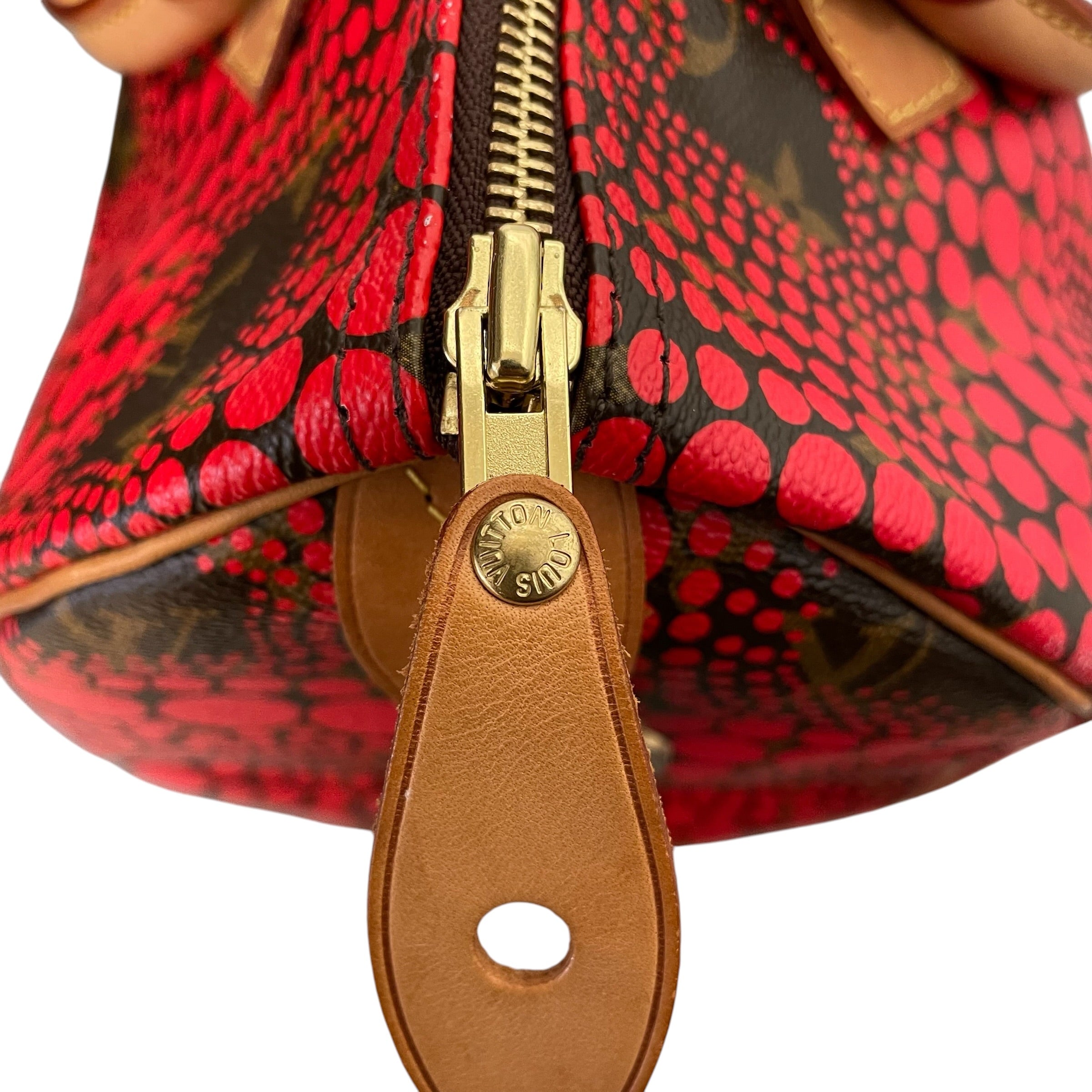 LOUIS VUITTON/Hand Bag/Graphic/Leather/RED/town speedy 30 yayoi kusama view 6