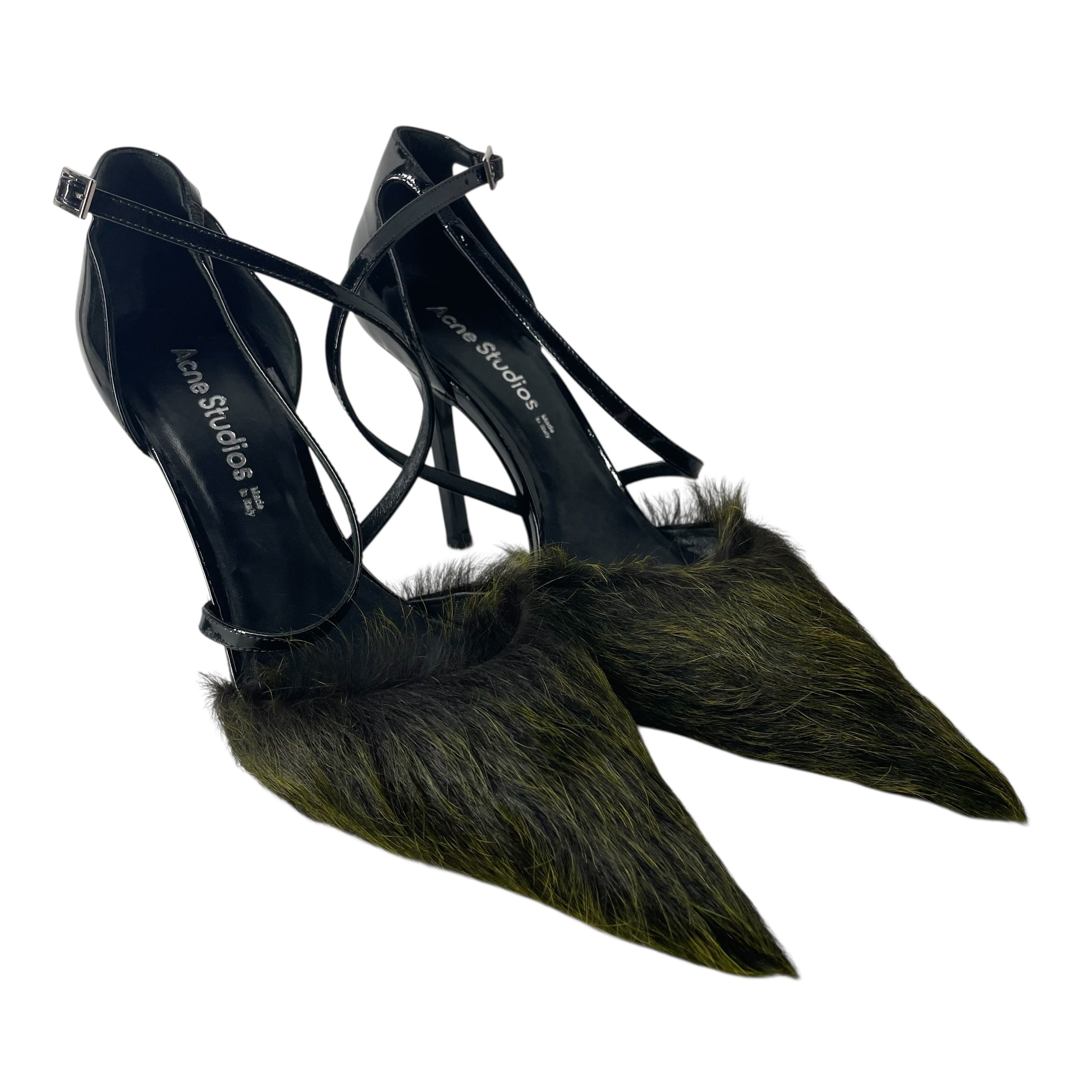 Acne Studios/Heels/EU 39/Leather/BLK/GREEN PONYHAIR view 1