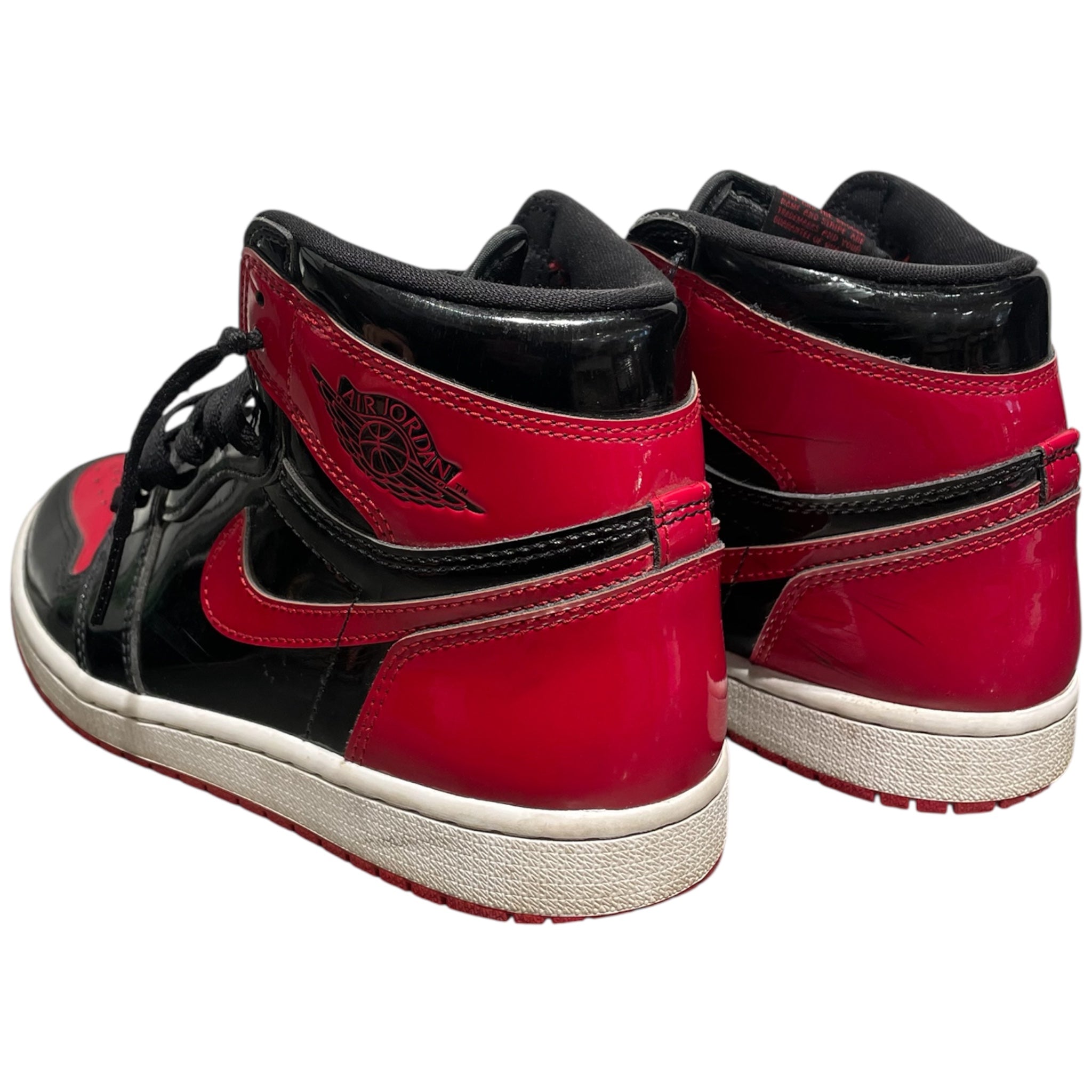 NIKE/Hi-Sneakers/US 7.5/Leather/RED/Jordan 1 Patent Bred view 2