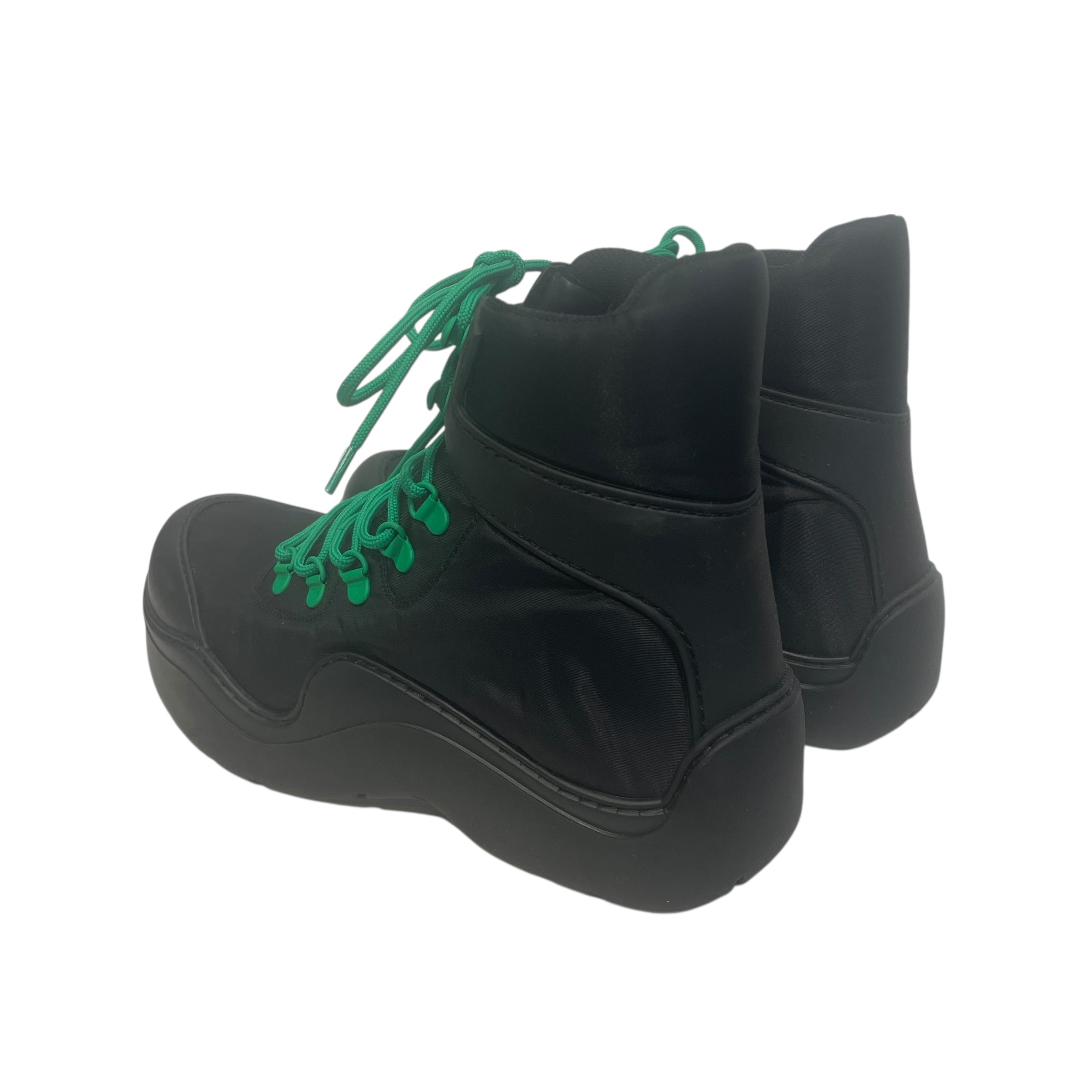 BOTTEGA VENETA/Lace Up Boots/EU 41/Polyester/BLK/LACE UP PUDDLE BOOT view 2