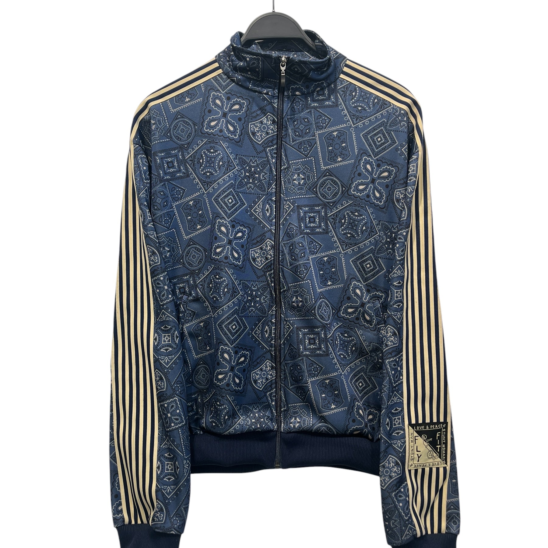 KAPITAL/Track Jkt/4/Paisley/Polyester/BLU/bandana stripped/